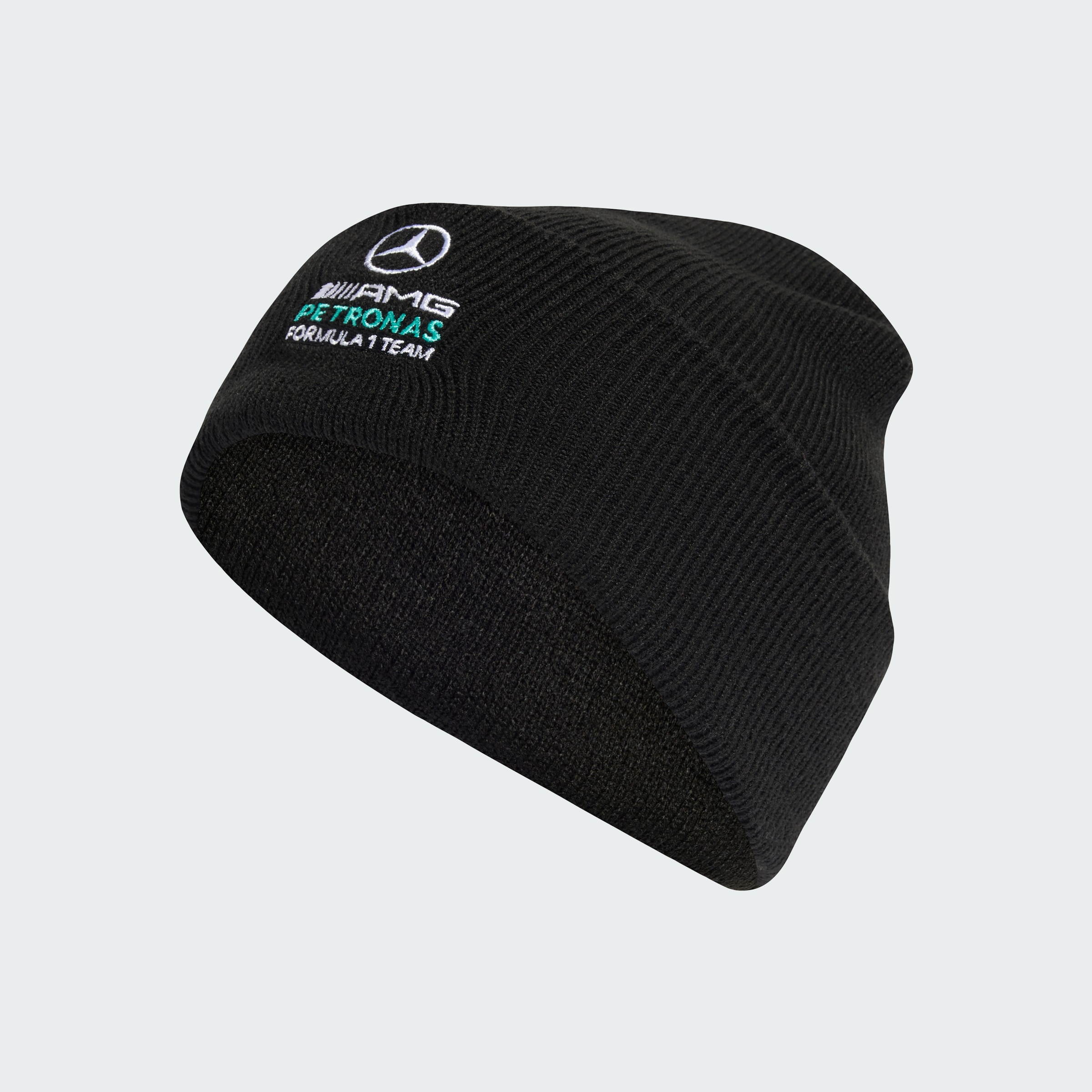 Stickad mössa, Mercedes-AMG F1 - svart, Polyakryl