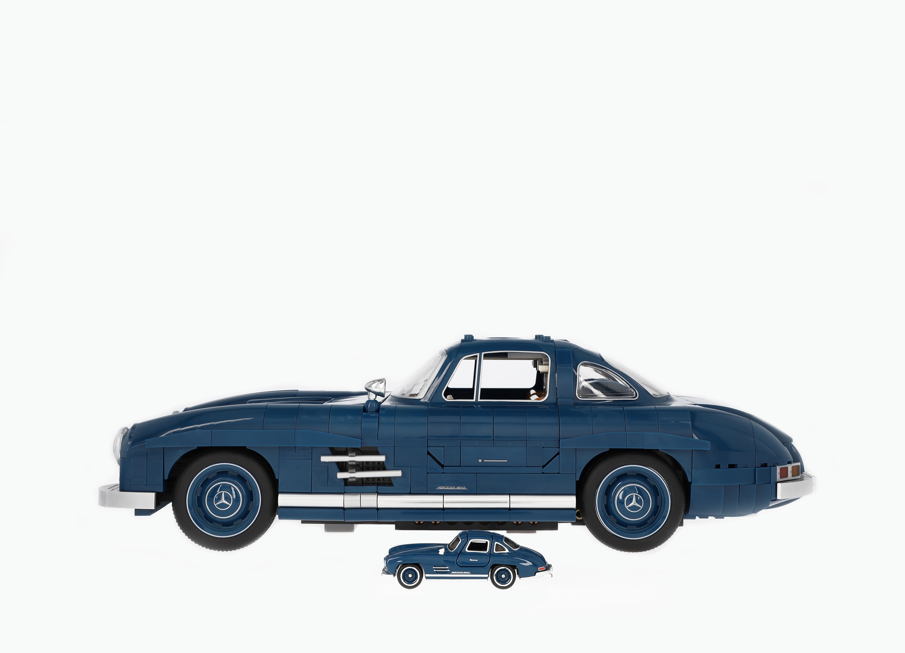300 SL W 198 (1954–1957), Klämkomponentmodell - blå, Mattel, 1:12