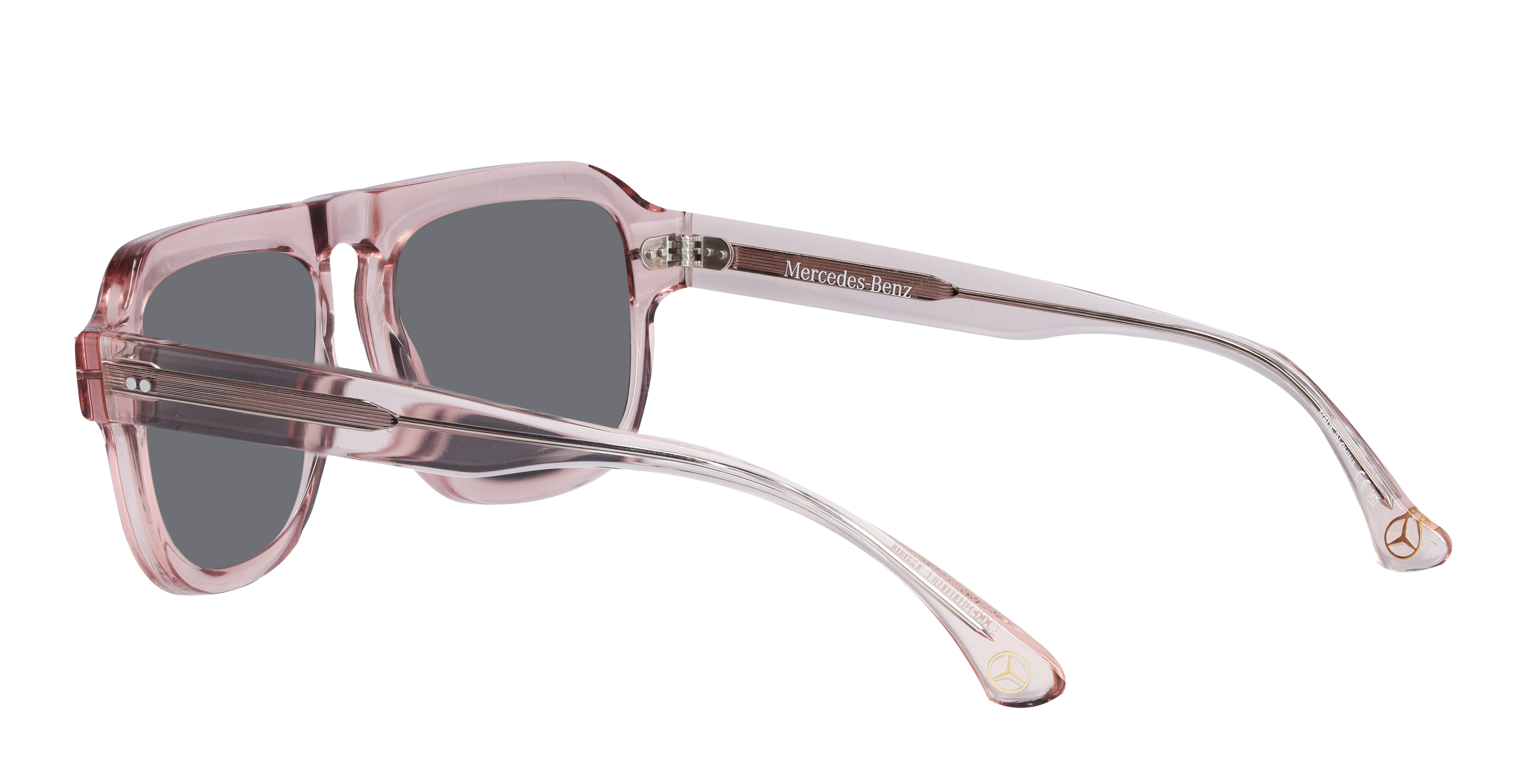 Solglasögon, Unisex - roséguld / bronsfärg, Acetat, transparent