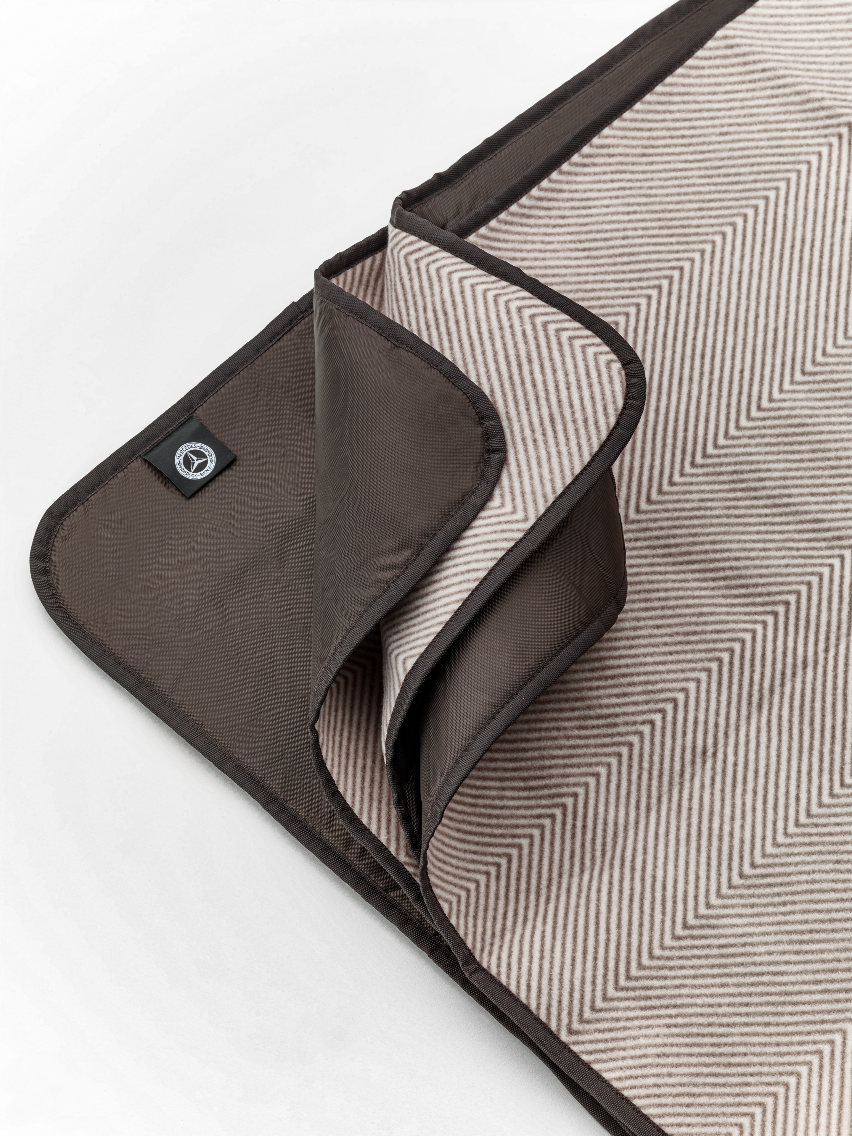 Picknickfilt, Fiskben - brun / elfenben, Polyester