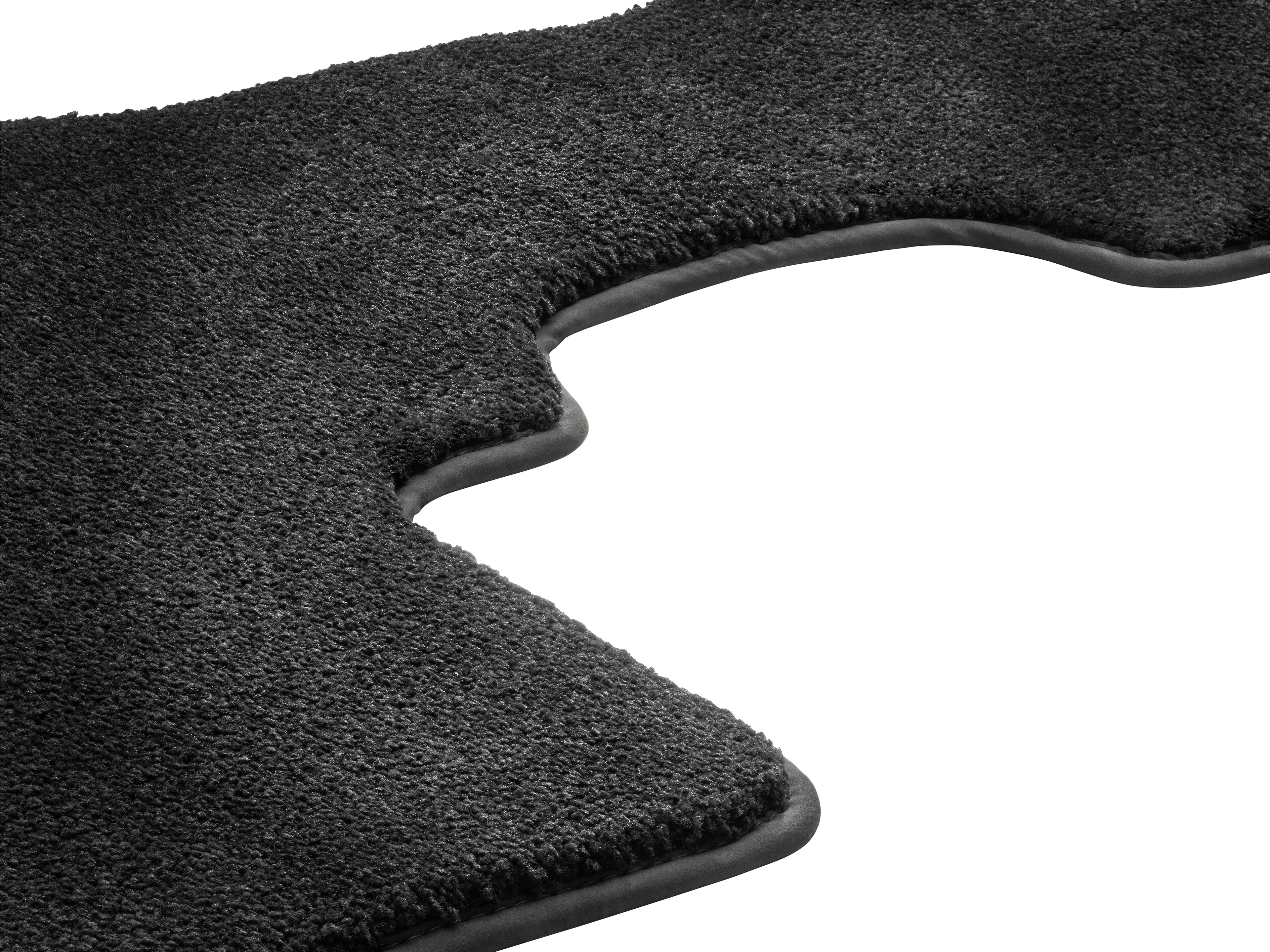 Bilmattor EXCLUSIV, Baksäte, 1 paneler - Vänsterstyrda/högerstyrda bilar, svart, Infattning svart