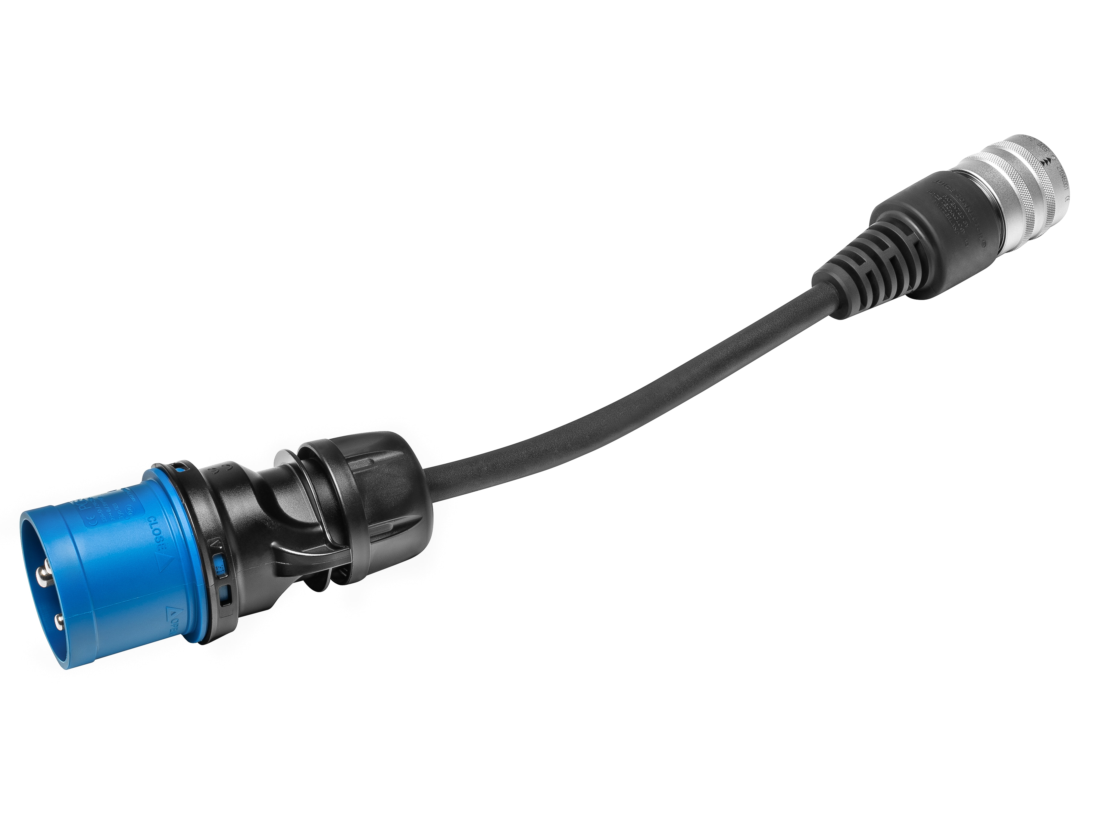 Flexibelt laddningssystem, Adapter, CEE 32/1-fas - svart