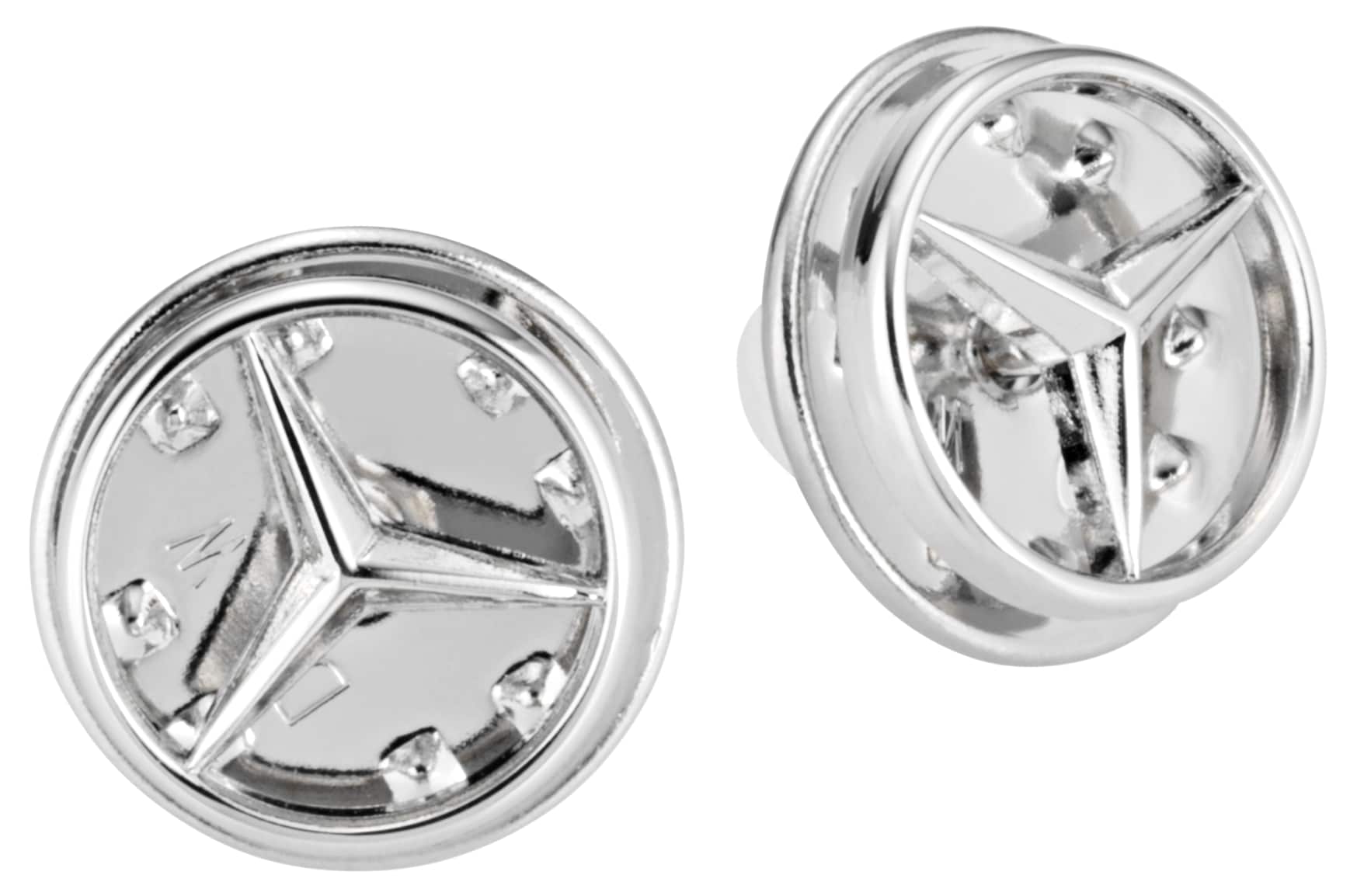 PIN, Mercedes-stjärna - silverfärg, Rostfritt stål, polerad