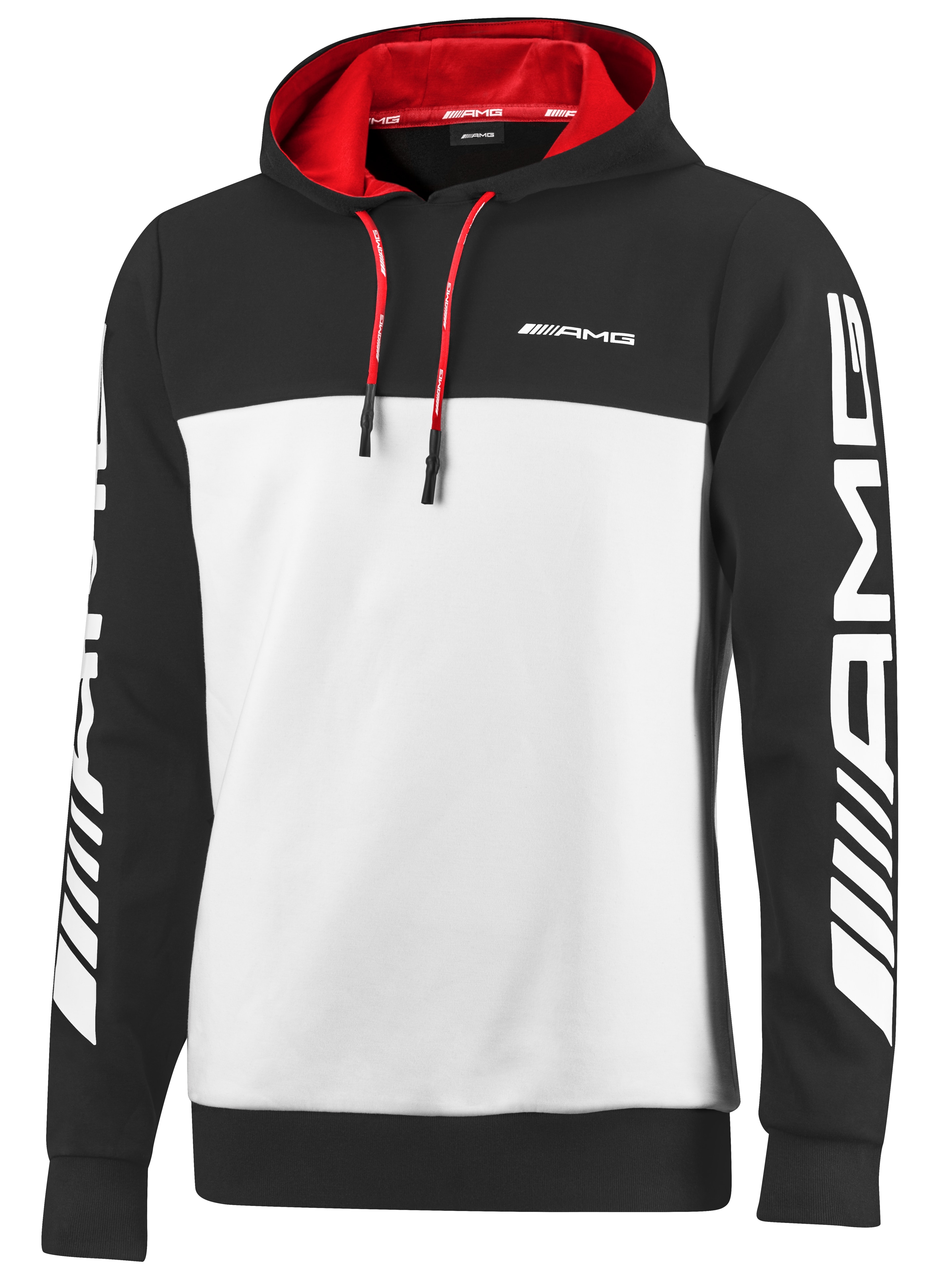 AMG sweathoodie - svart / vit, M