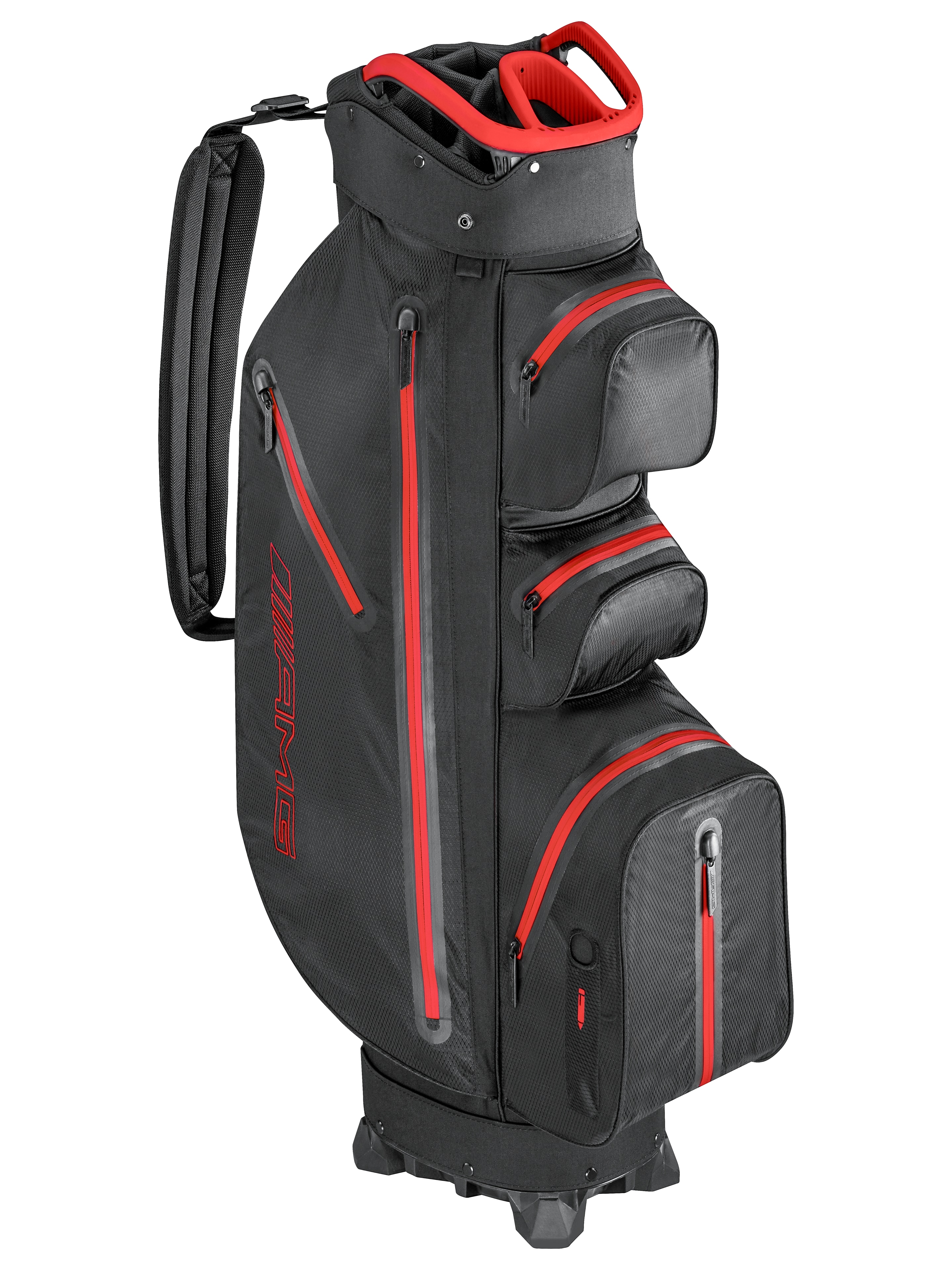 AMG golfvagnbag - svart / röd, Polyamid