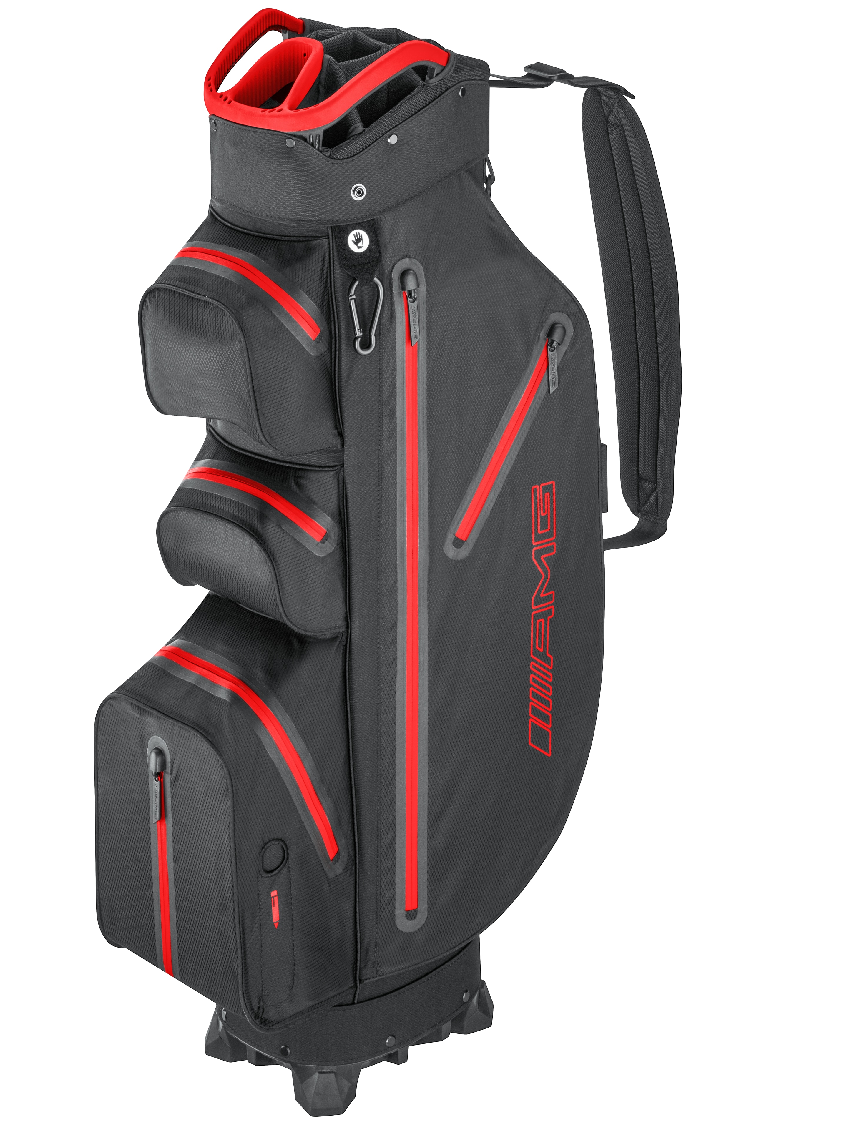 AMG golfvagnbag - svart / röd, Polyamid