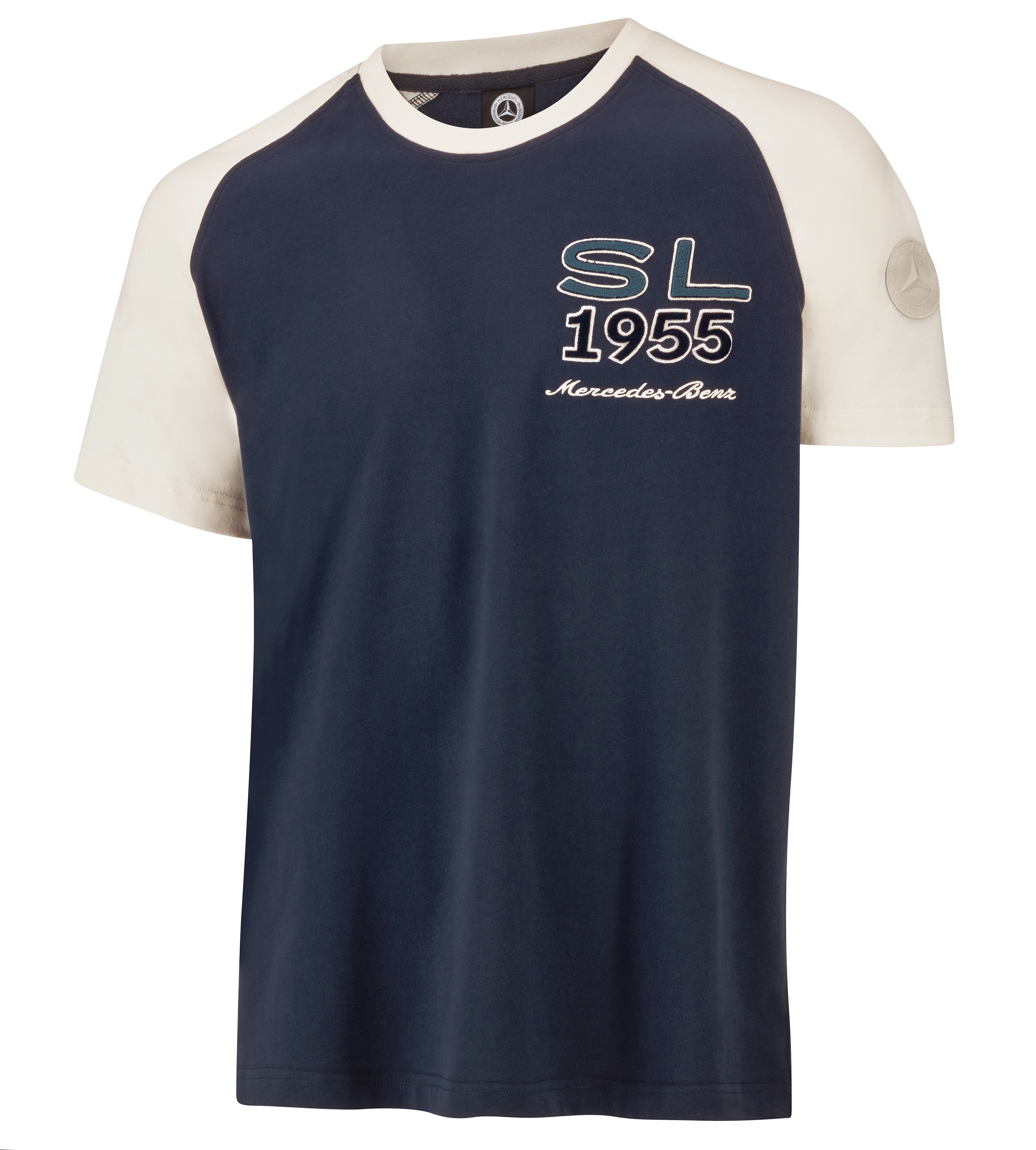 T-shirt herrar - navy / creme, S