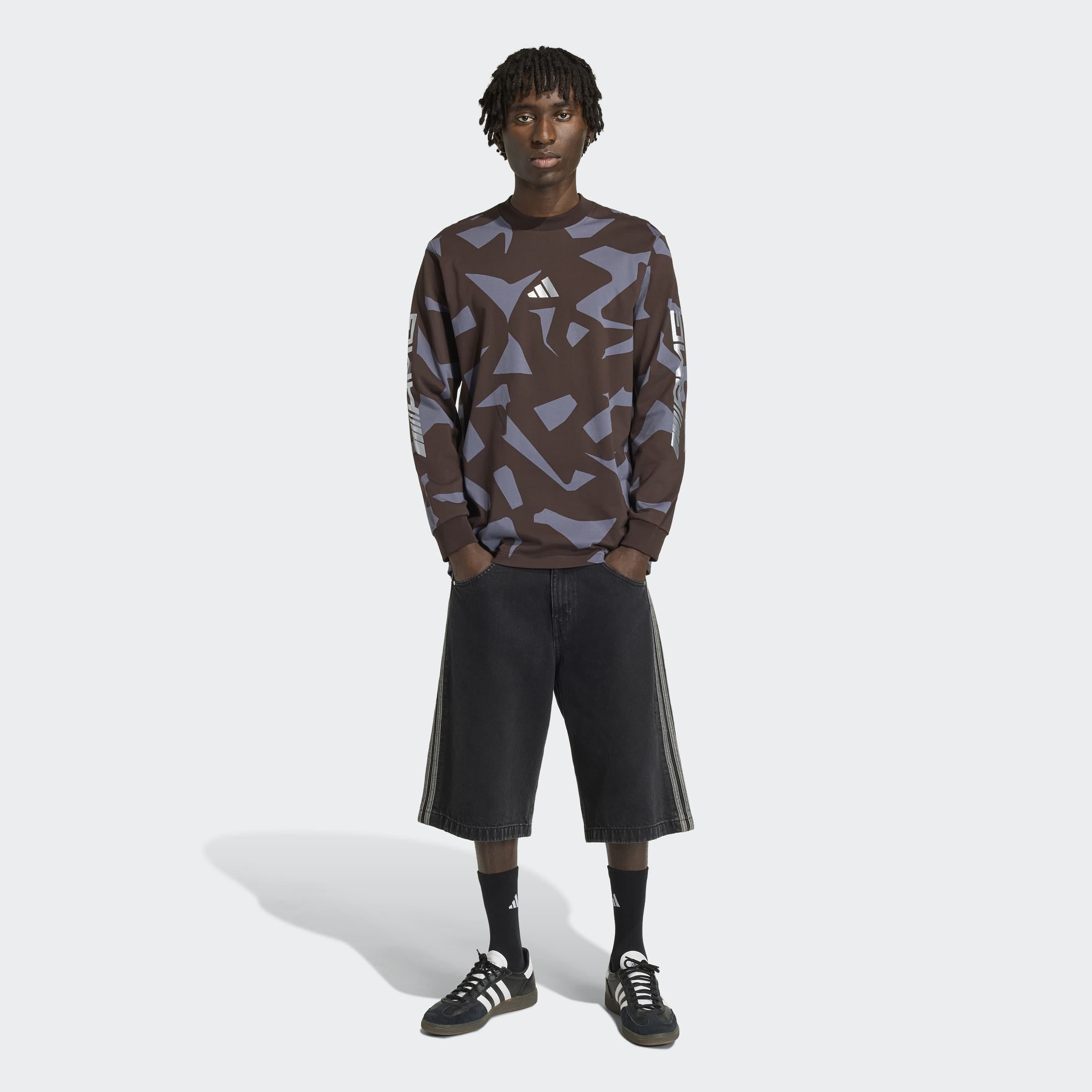 AMG longsleeve, Unisex - mörkbrun, XS