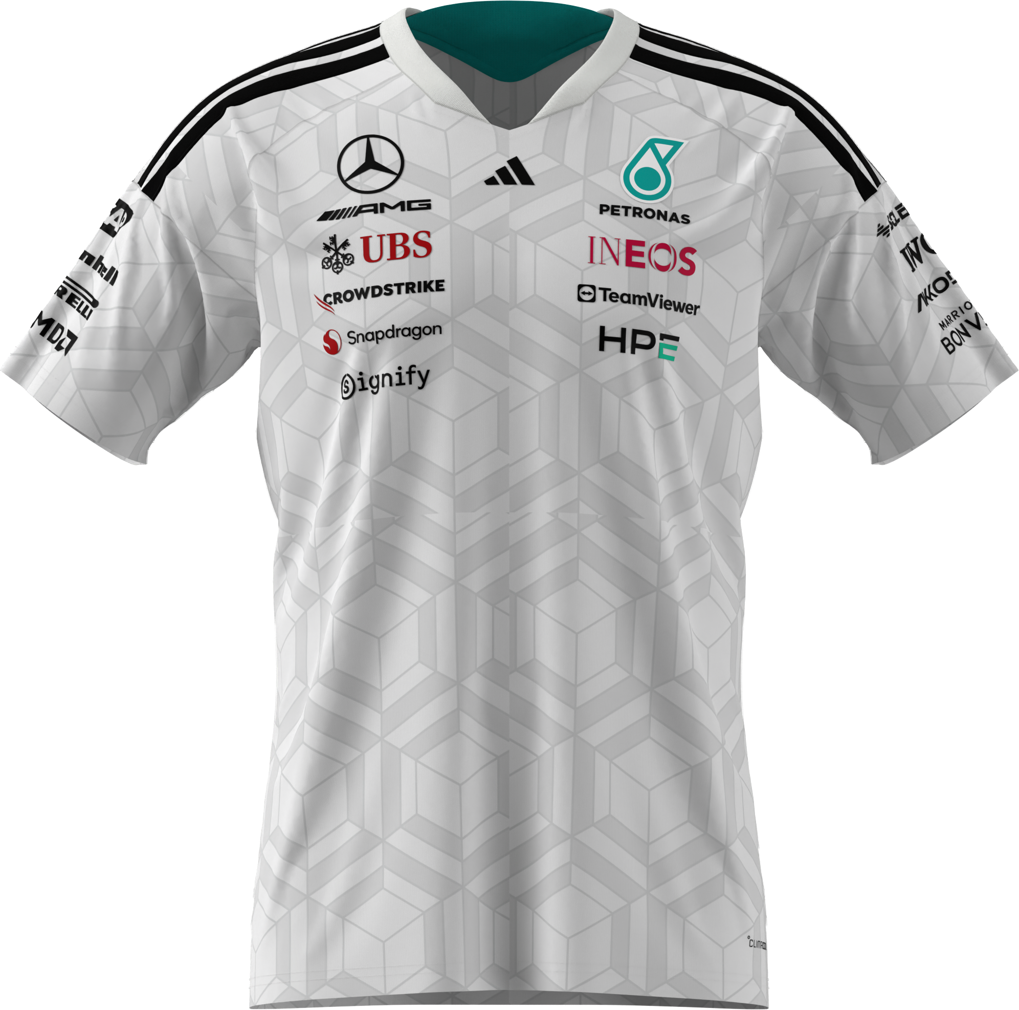 T-shirt herrar, Förare, Mercedes-AMG F1 - vit, S