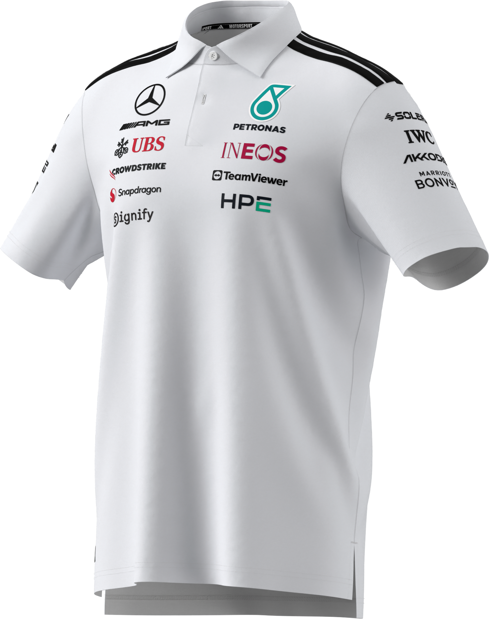 Pikétröja, herr, Team, Mercedes-AMG F1 - vit, L