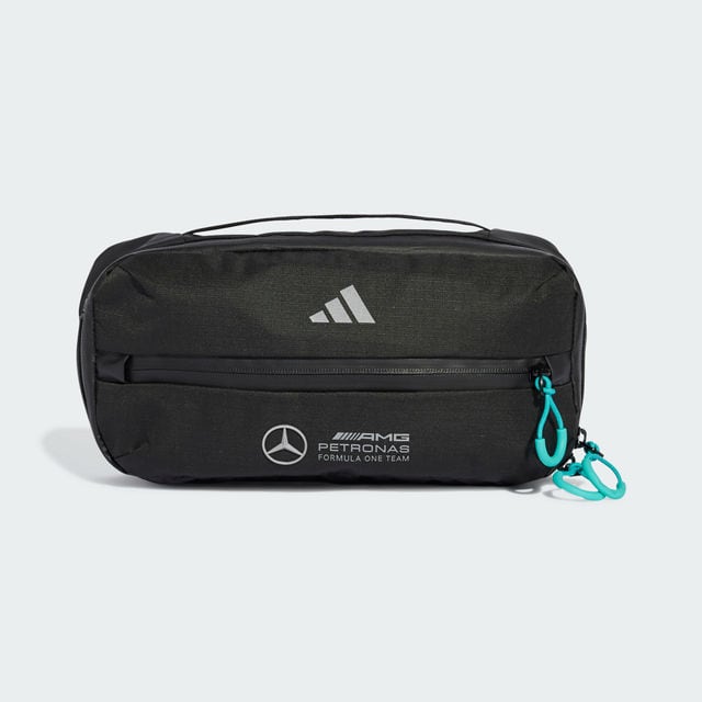 Magväska, Mercedes-AMG F1 - svart / turkos, Polyester (återvunnen), adidas