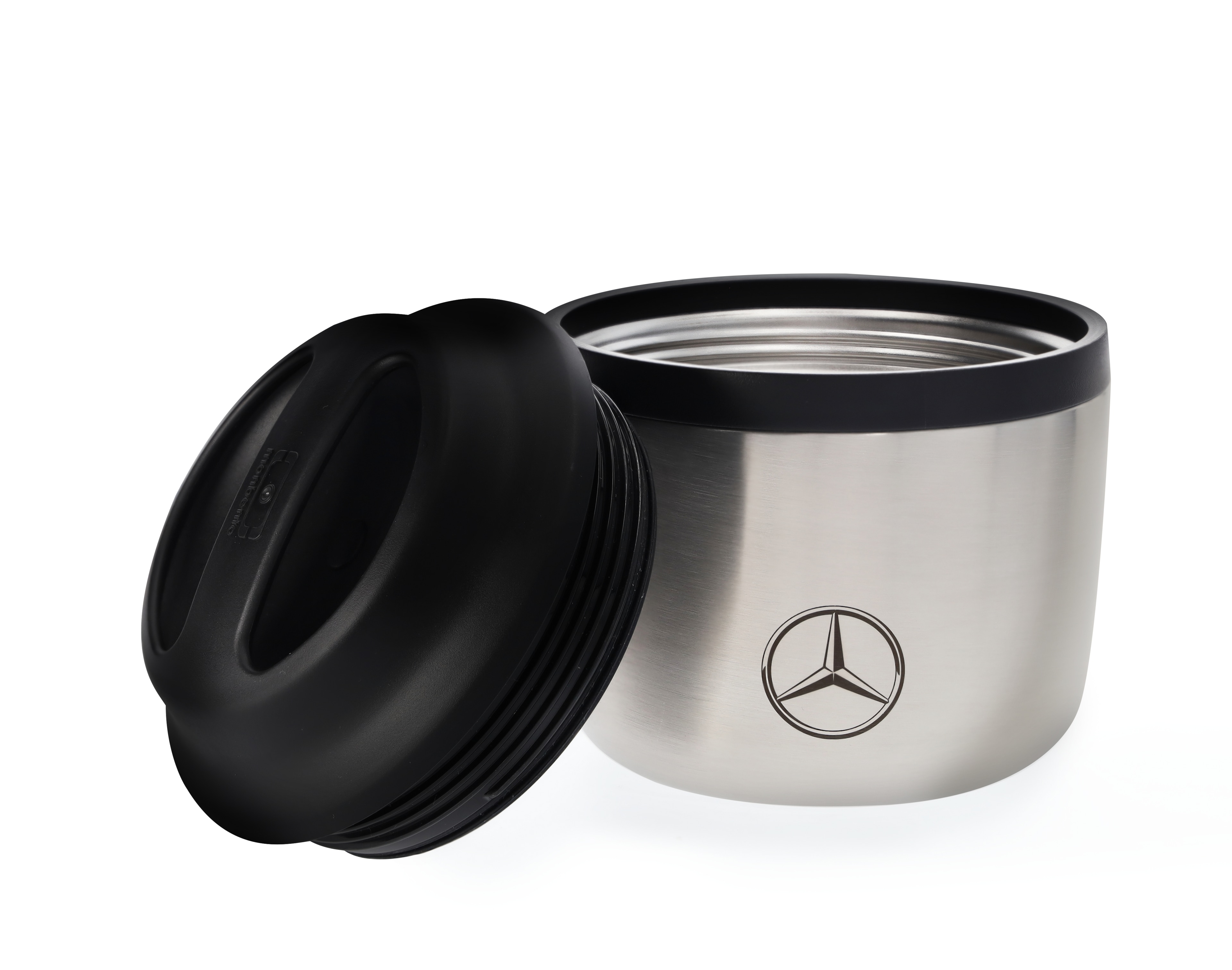 Isotherm-lunchbox - svart-silver, Rostfritt stål / Polypropylen / Silikon, monbento®, 550 ml