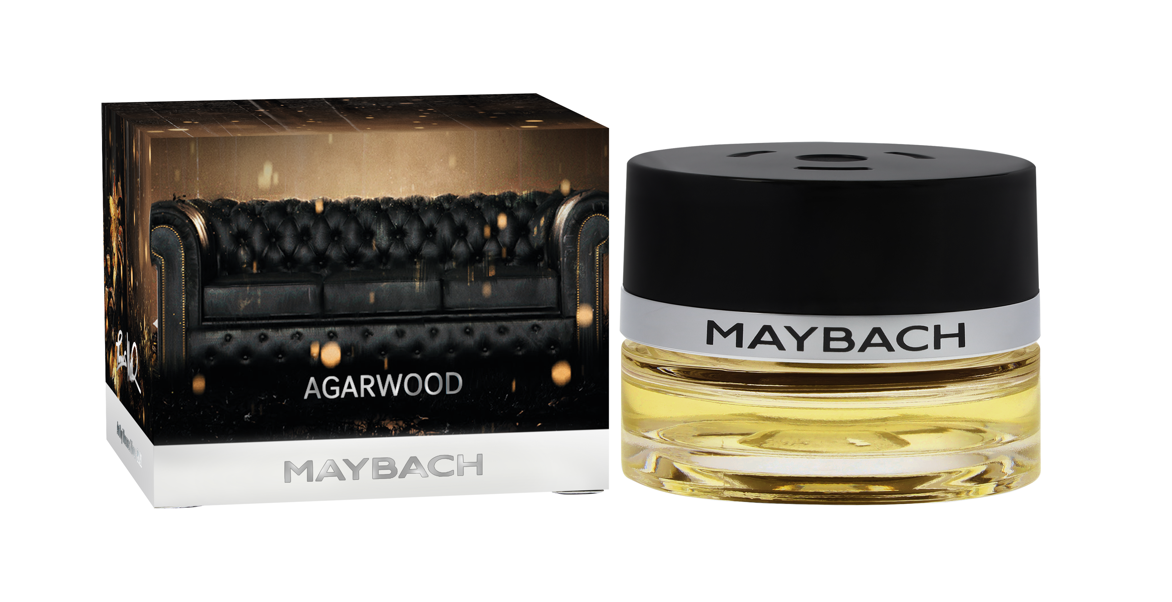 Parfymflaska, AGARWOOD MOOD - transparent / svart, Glas, 15 ml