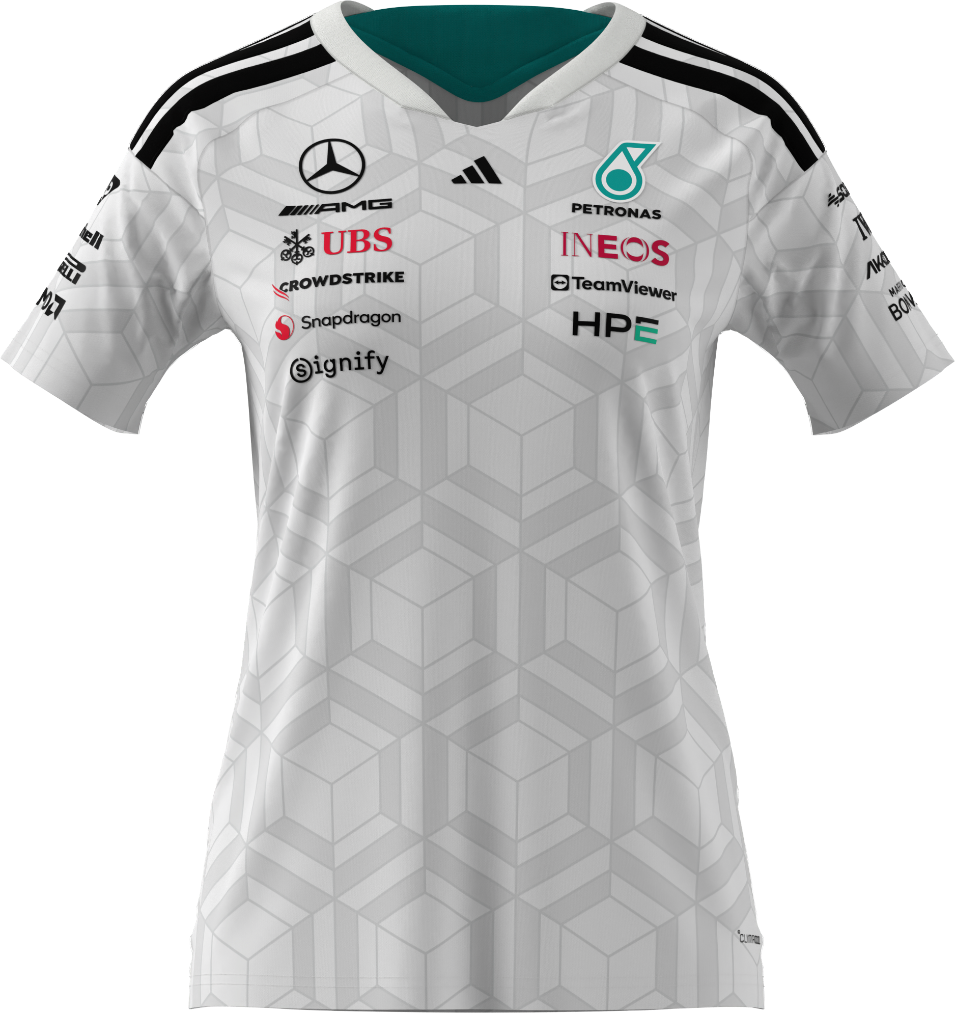 T-shirt dam, Förare, Mercedes-AMG F1 - vit, L