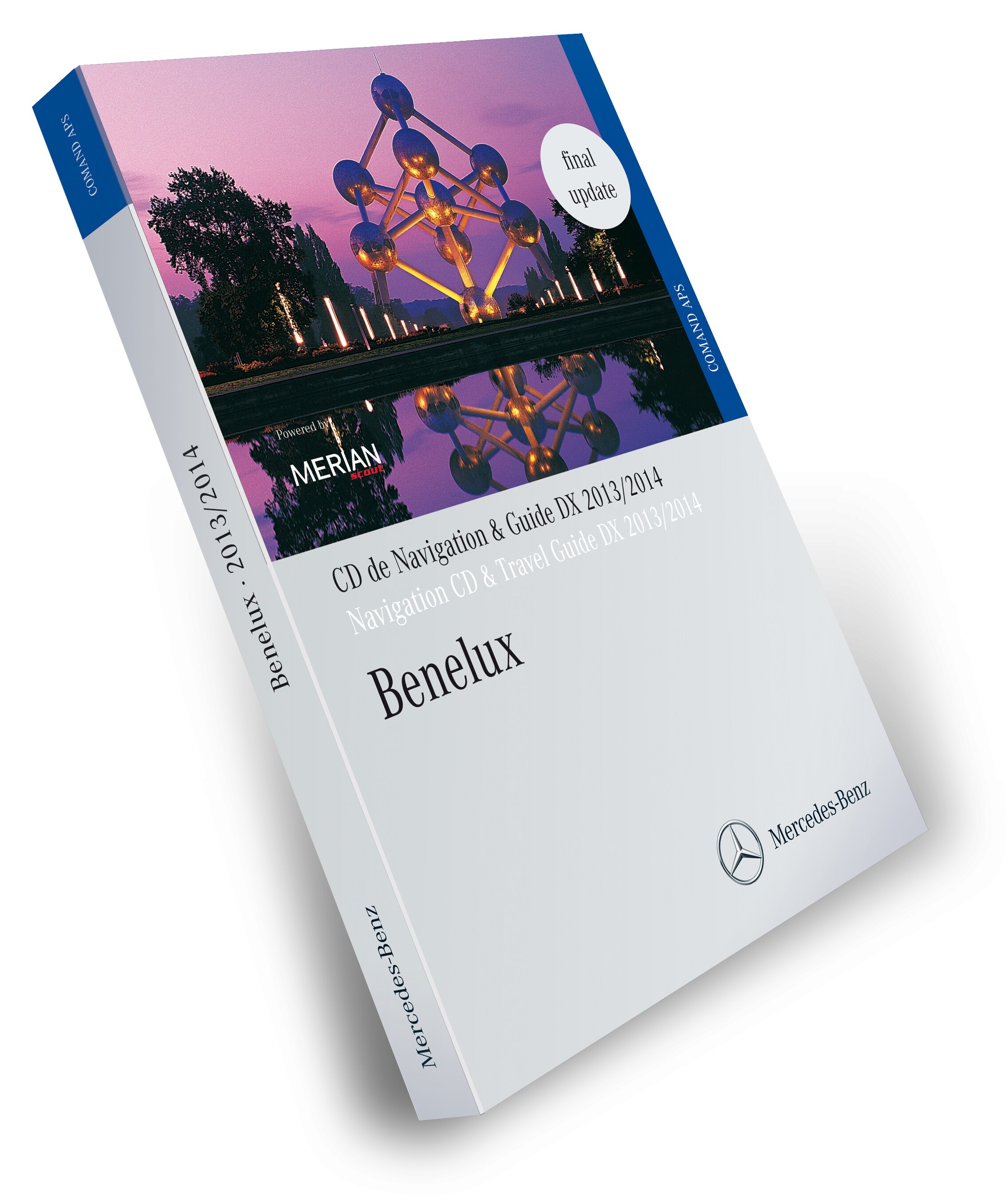 Navigations-cd, Benelux, med MERIAN reseguide 2013/2014