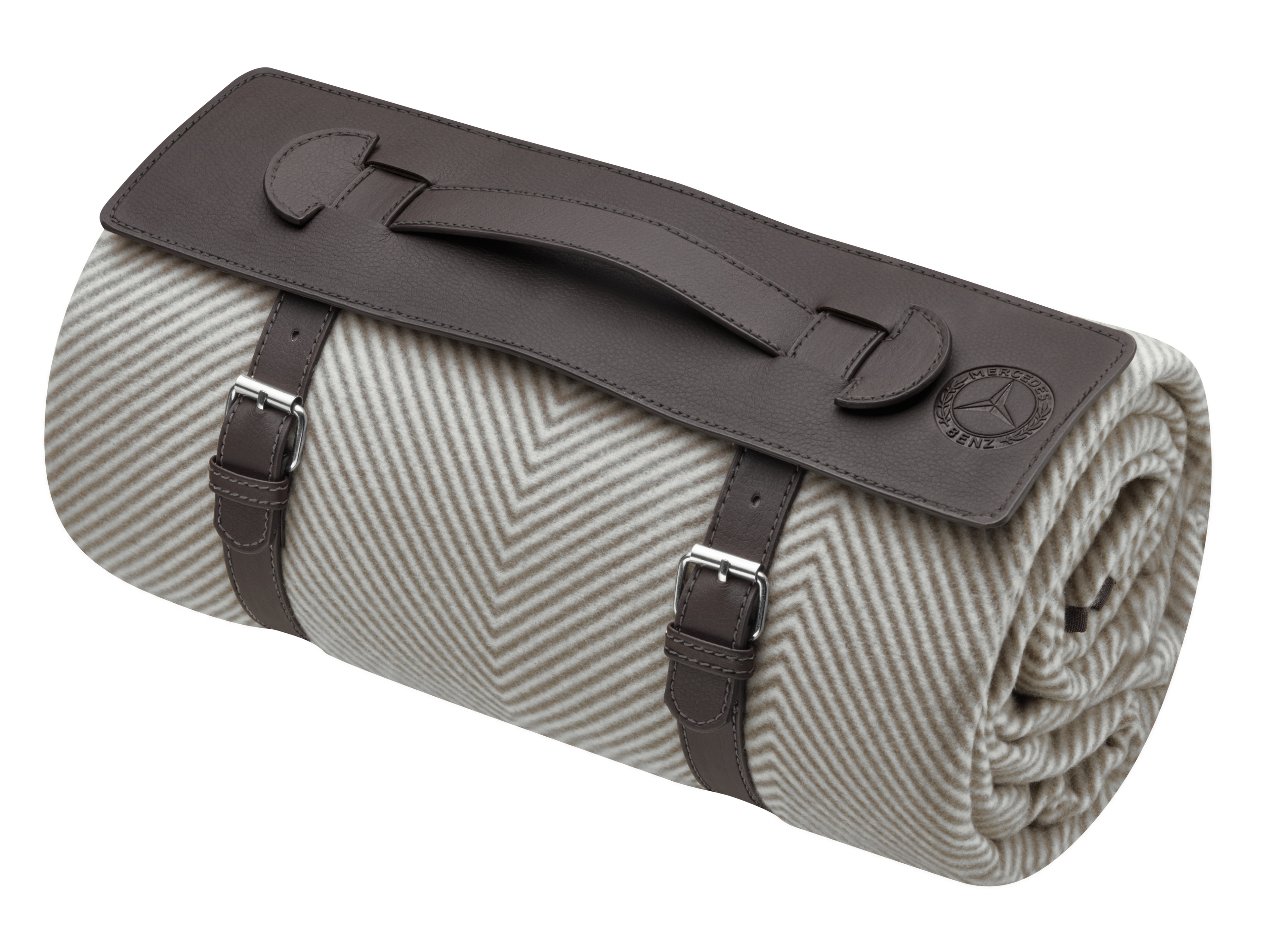 Picknickfilt, Fiskben - brun / elfenben, Polyester