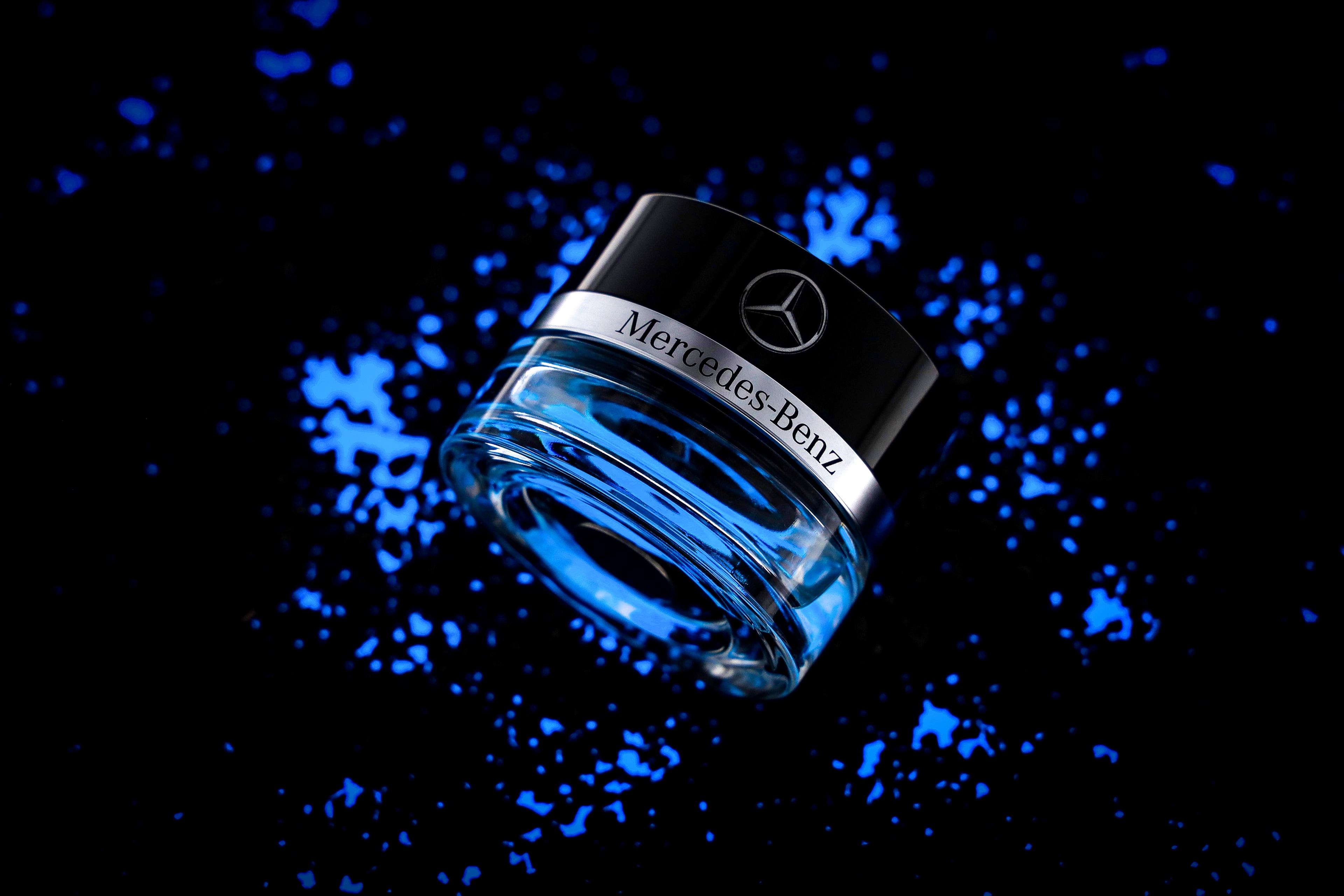 Parfymflaska, DOWNTOWN MOOD - transparent / svart, Glas, 15 ml
