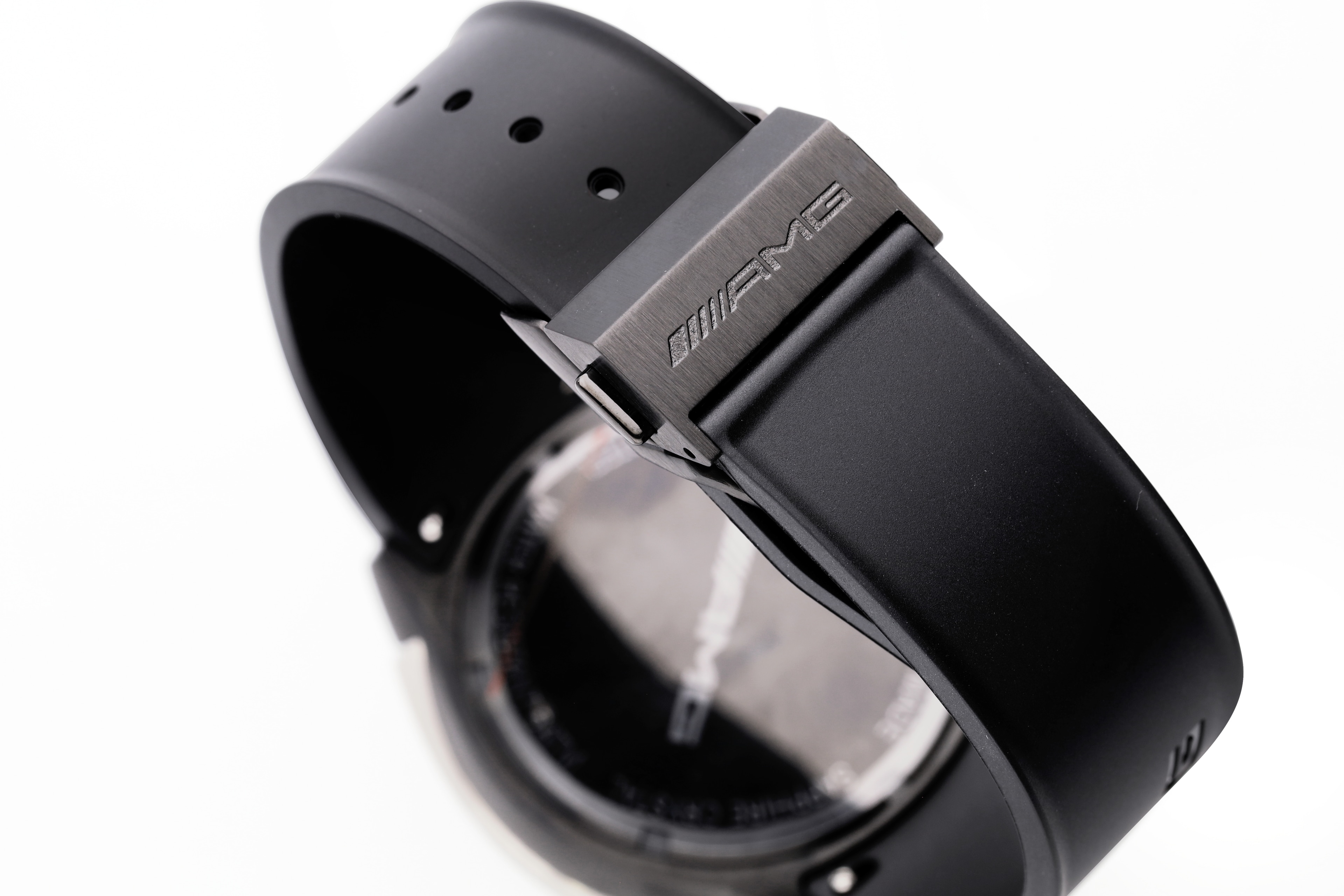 Armbandsur, Herr, AMG, Essentials Chronograph - svart / antracit / röd, Rostfritt stål / Titan / Kautschuk