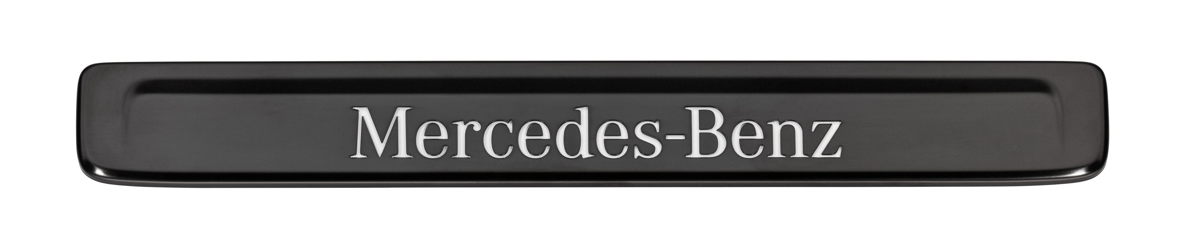 Utbytbart skydd för belyst instegslist, Mercedes-Benz, fram, 2 st. - Rostfritt stål, svart / vit
