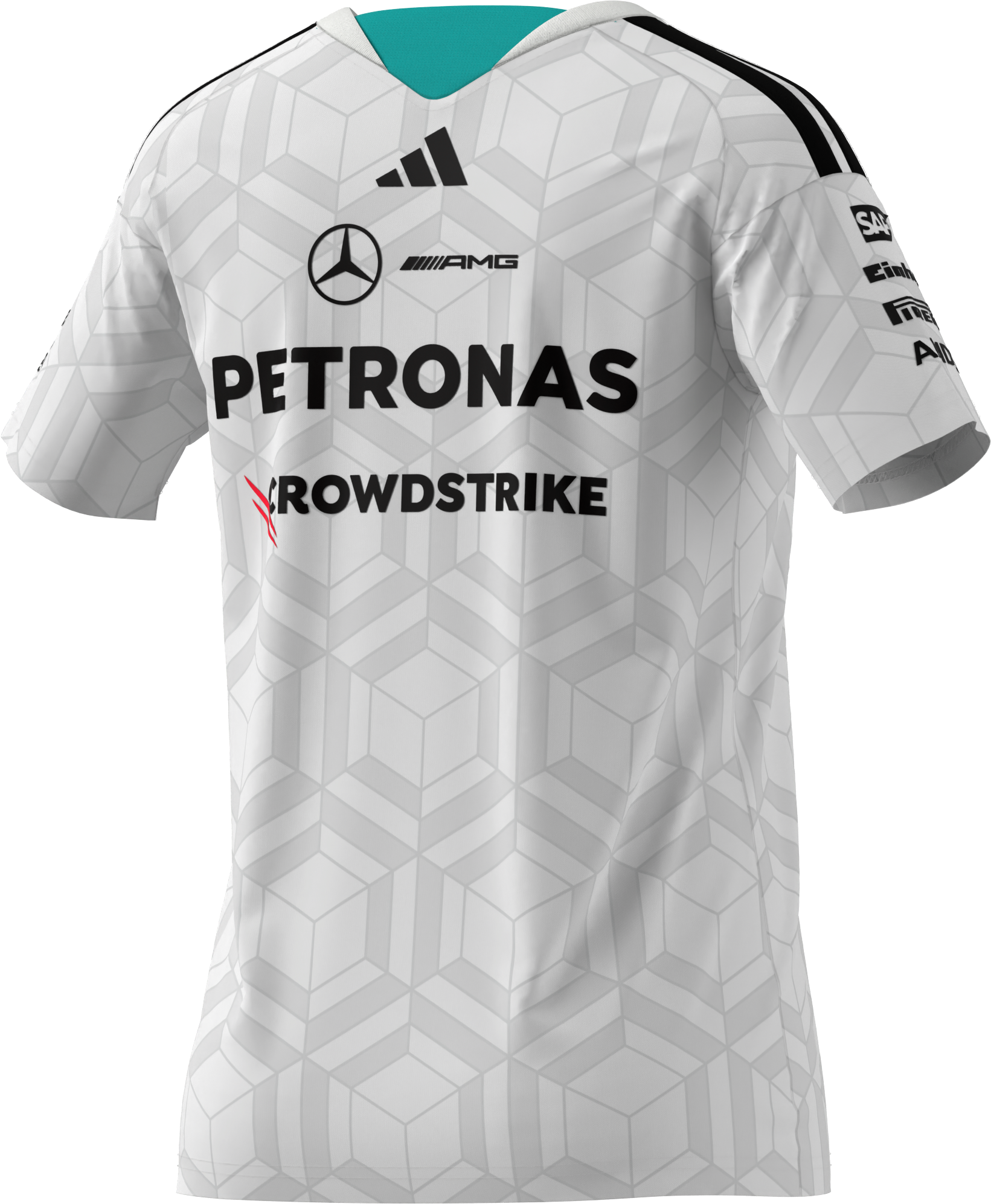 T-shirt dam, Förare, Mercedes-AMG F1 - vit, L