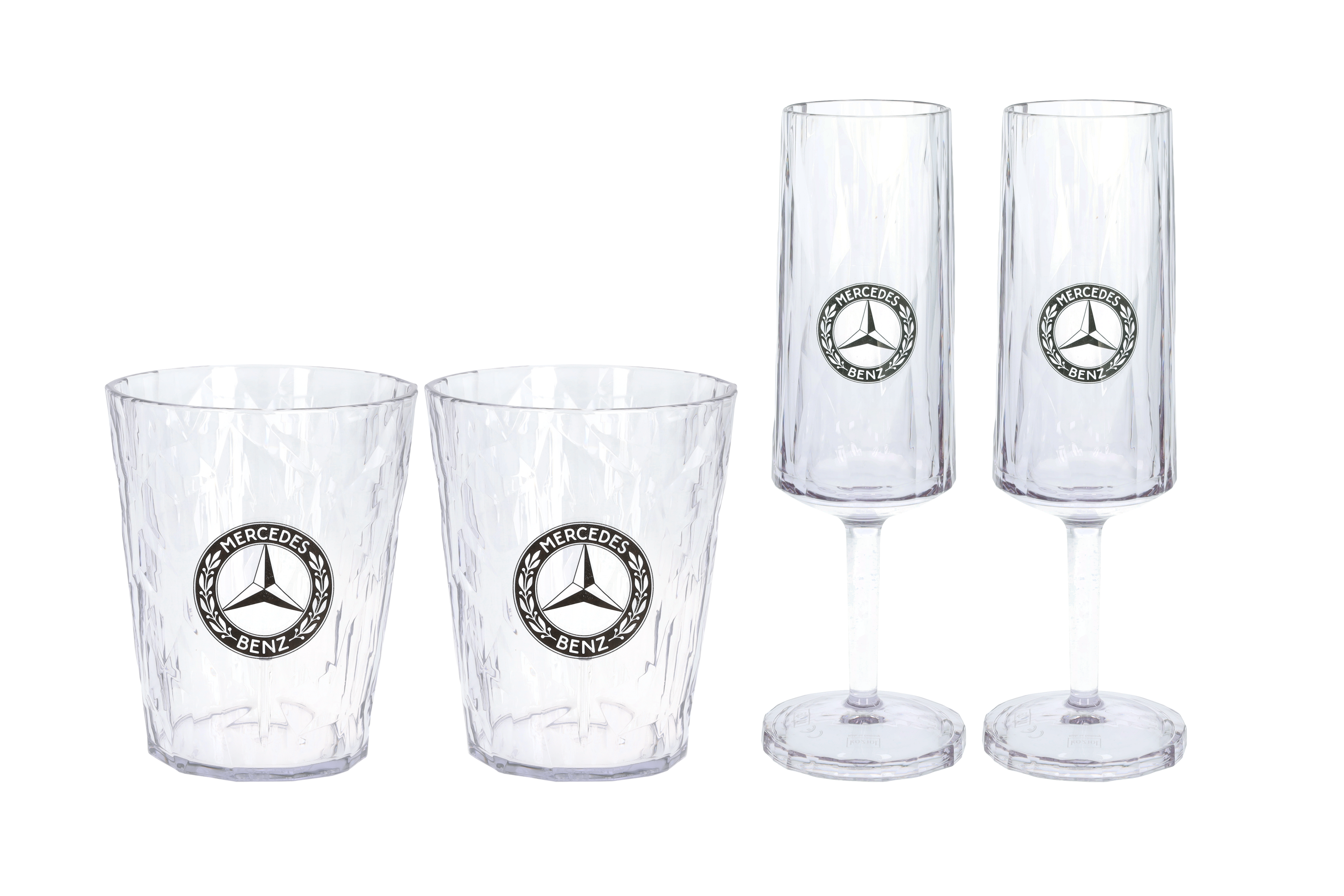 Superglasuppsättning, Set med 4 st. - transparent, PETG, 2 x 100 ml, 2 x 250 ml, koziol