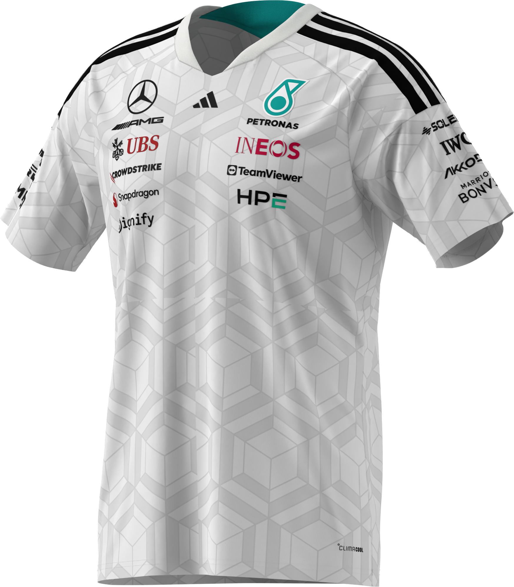 T-shirt herrar, Förare, Mercedes-AMG F1 - vit, S