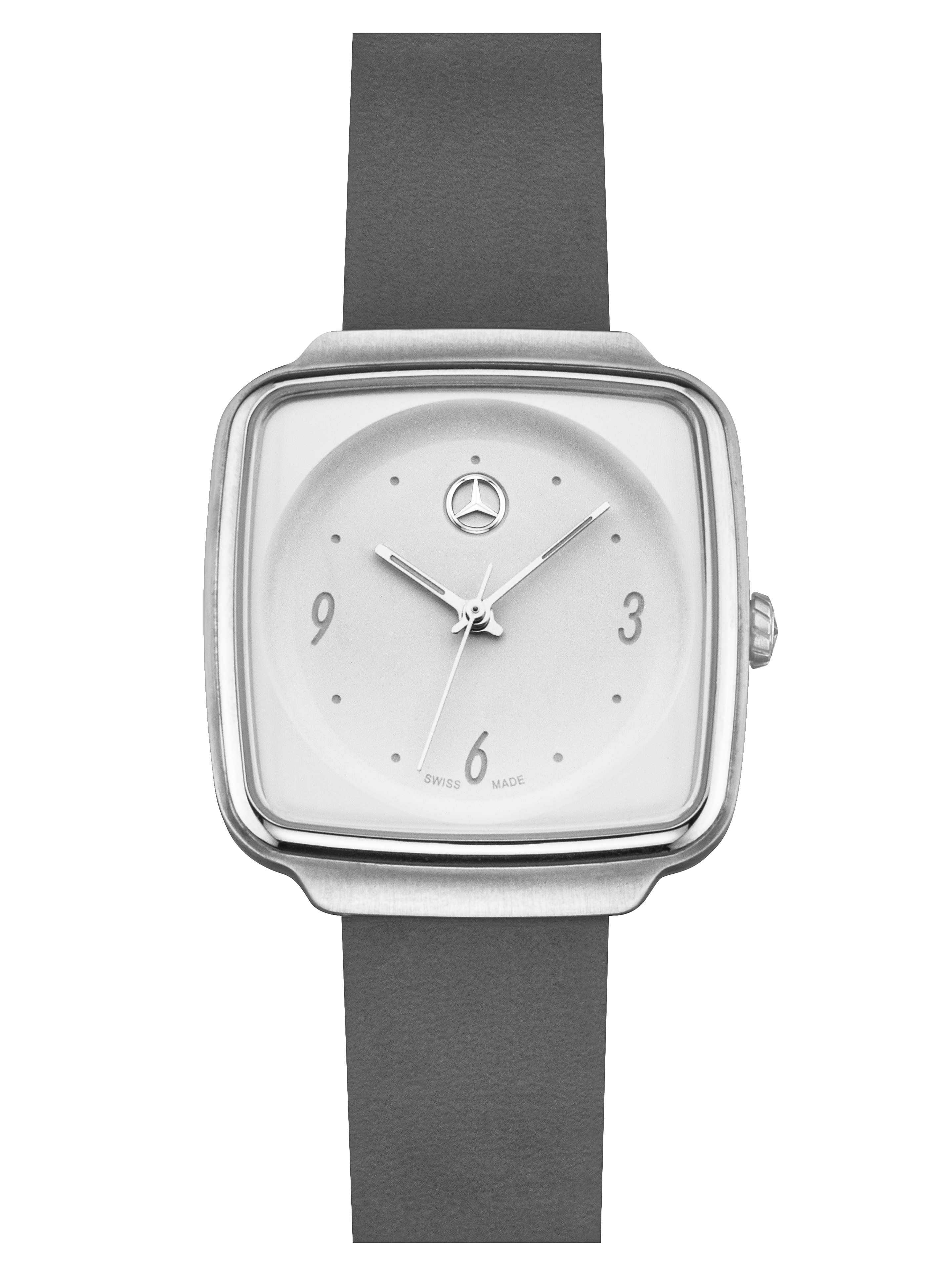 Armbandsur dam, Modern - vit / antracit / svart, Rostfritt stål / Kalvskinn