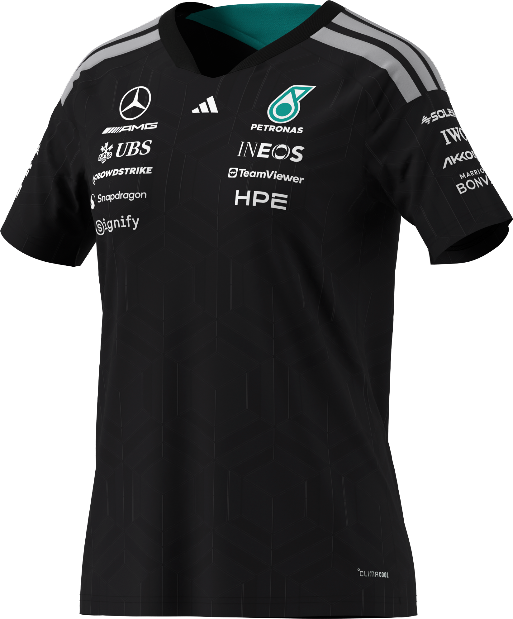 T-shirt dam, Förare, Mercedes-AMG F1 - svart, L
