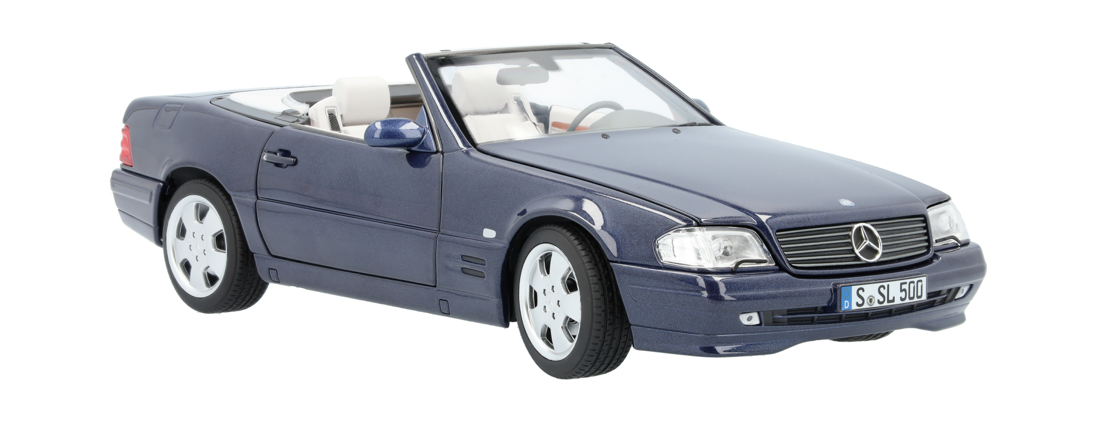 SL 500 R129 (1998–2001) - azurblå, Norev, 1:18