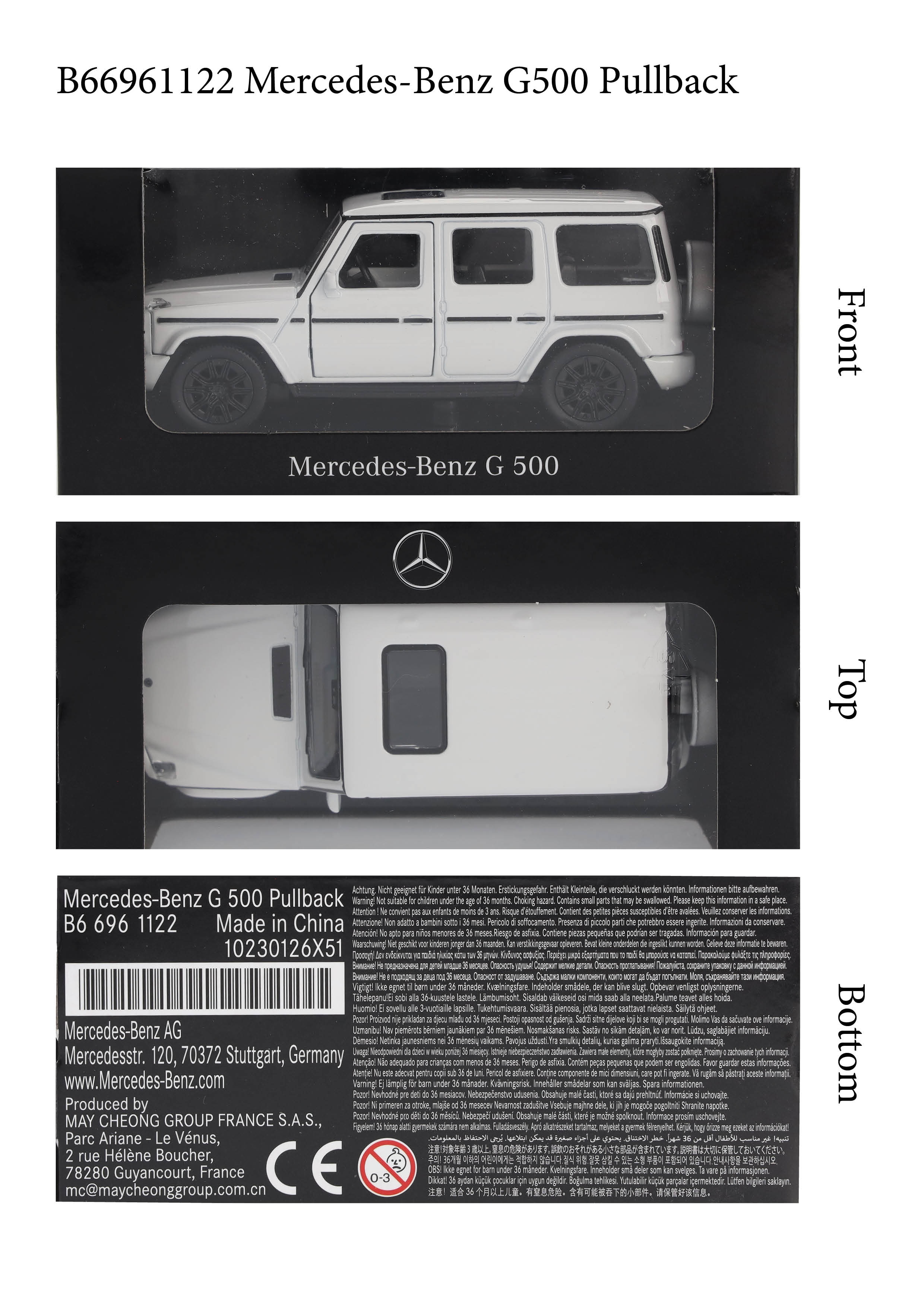 G-Class, Terrängbil, W465, Pullback - polarvit, Heinrich Bauer, 1:43