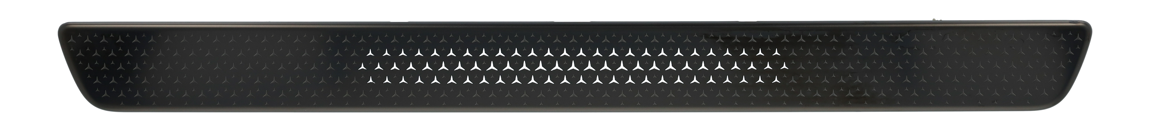 Utbytbart skydd för belyst instegslist, Mercedes-Benz, fram, 2 st., med Mercedes-Benz Pattern - Rostfritt stål, svart