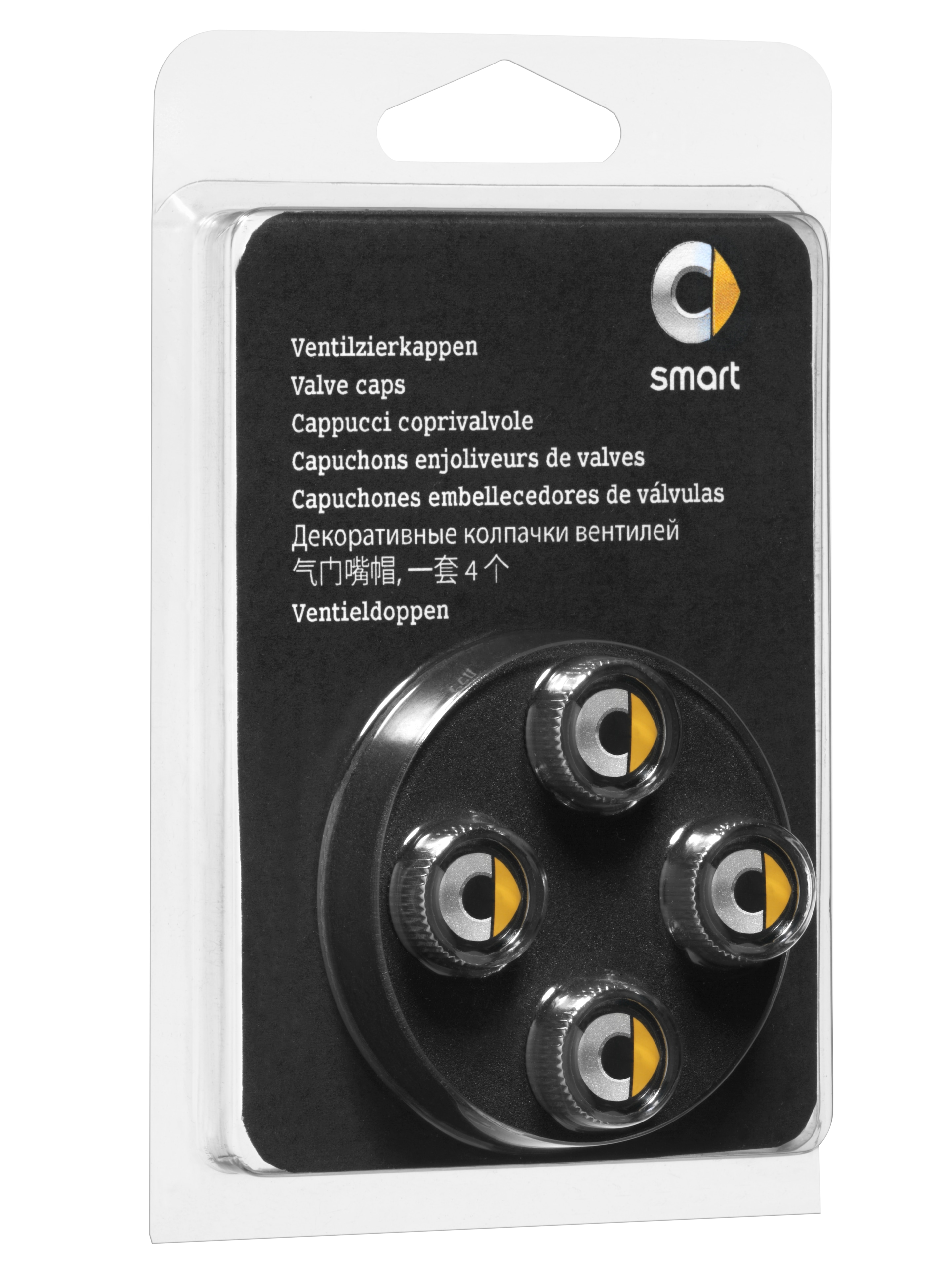 Dekorativ ventilhatt, Sats med fyra delar, smart - Plast, krom