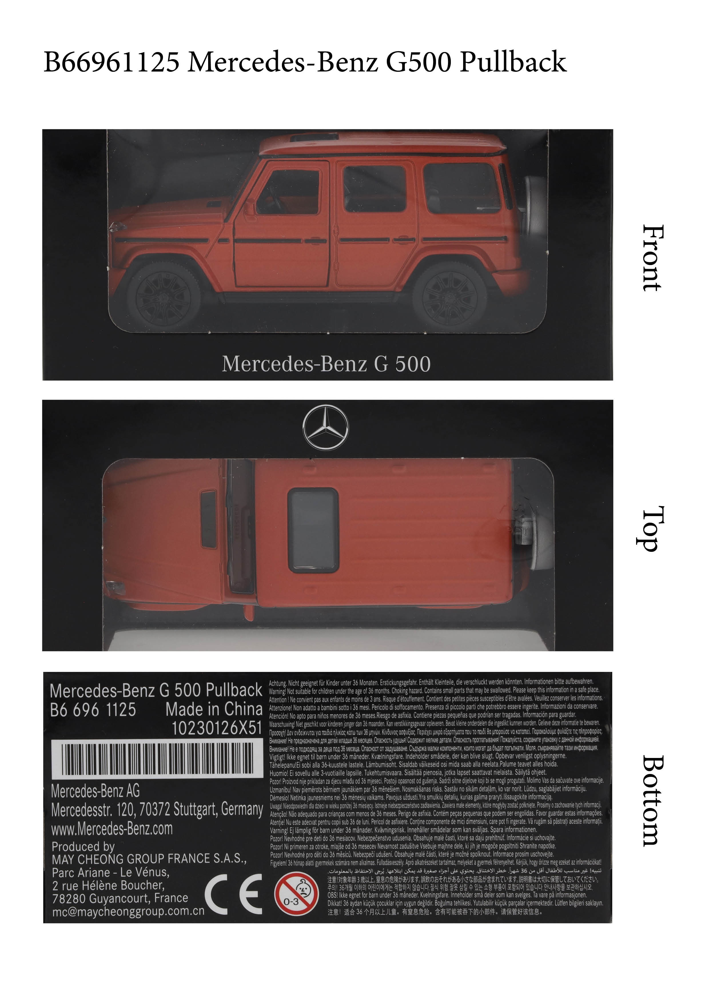G-Class, Terrängbil, W465, Pullback - G manufaktur kopparorange magno, Heinrich Bauer, 1:43
