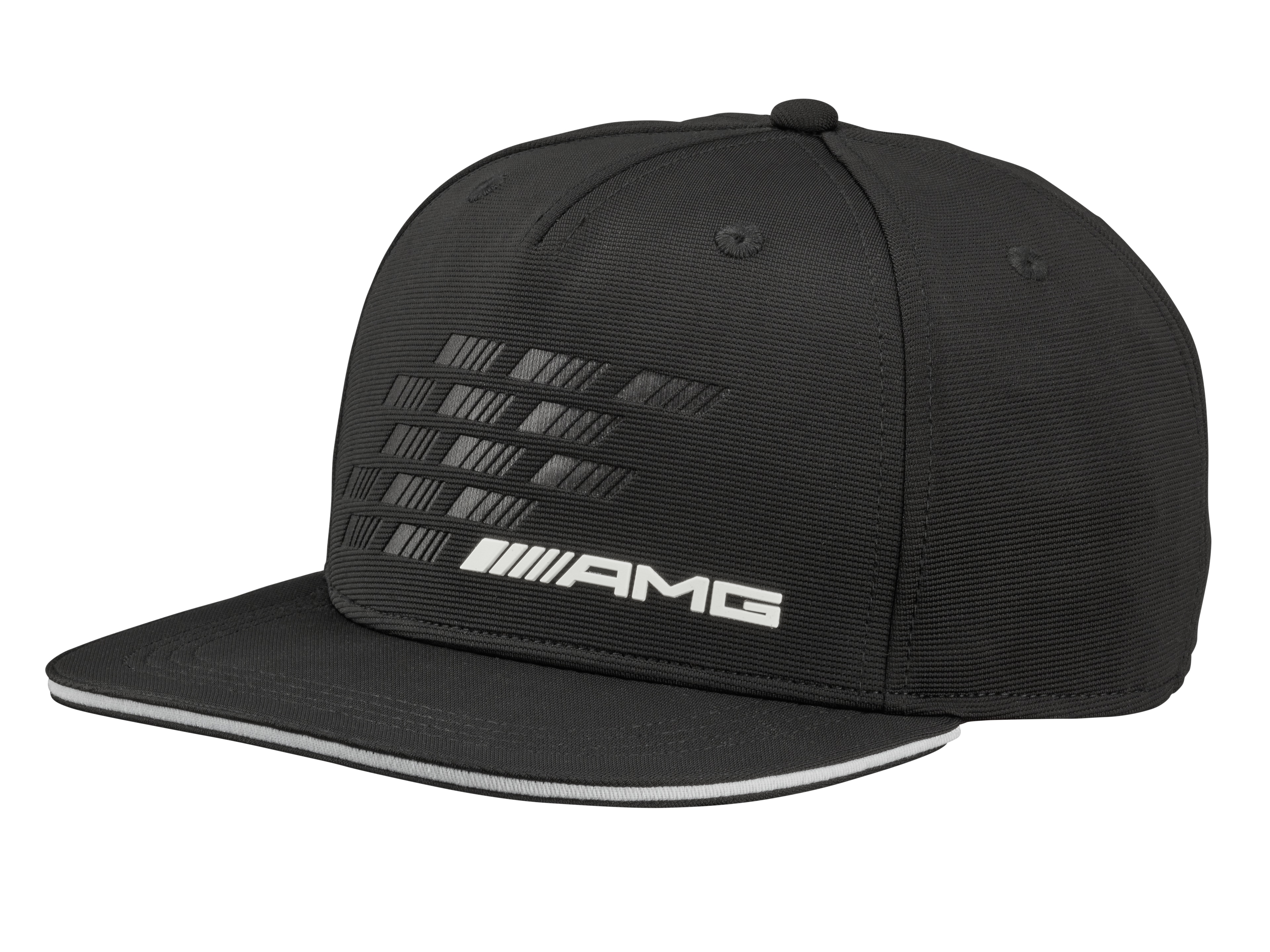 AMG flat brim-keps - svart, Polyester (återvunnen)