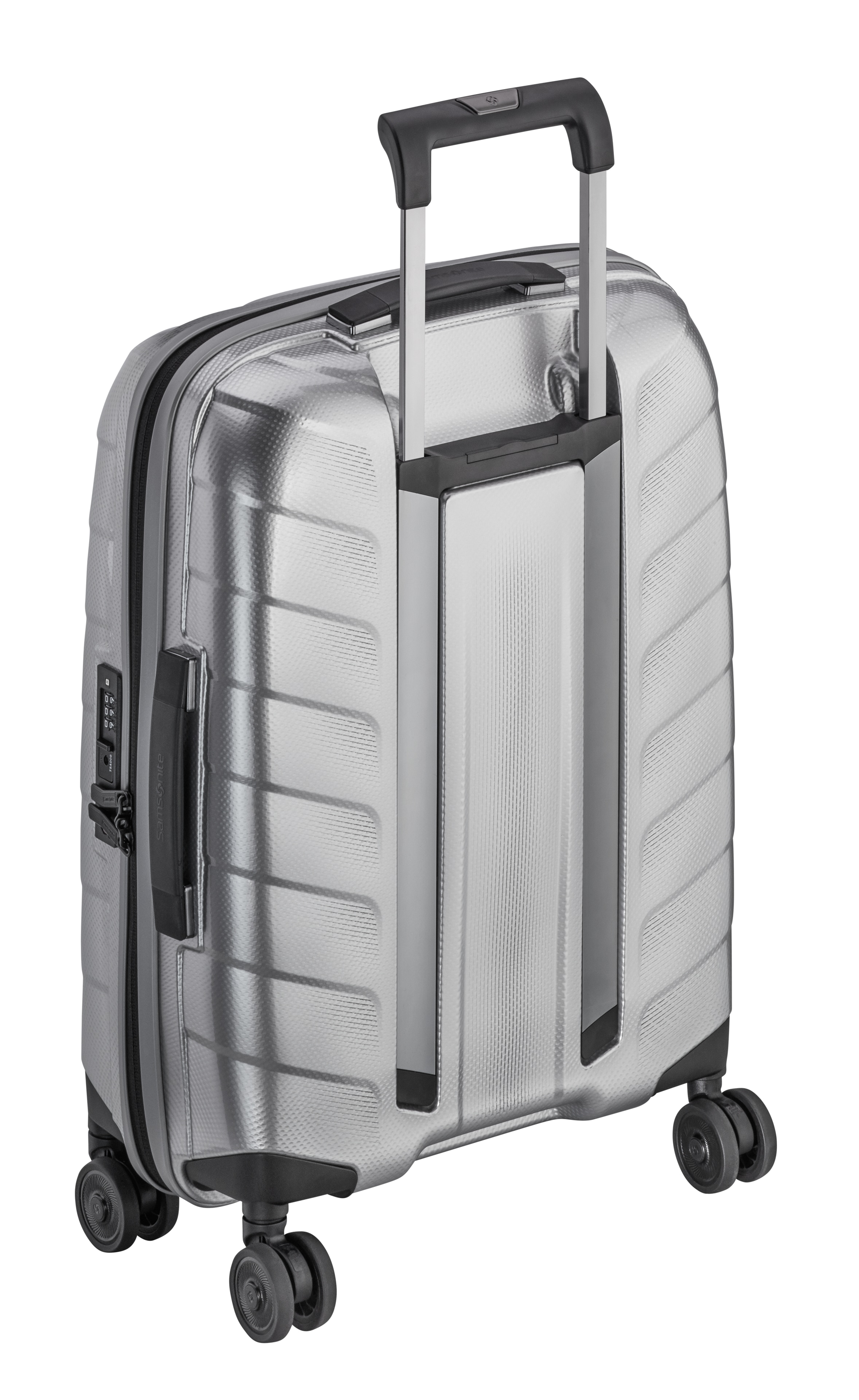 Resväska, Spinner 55 - silverfärg, Polypropylen / Polyester, Samsonite, 38 l