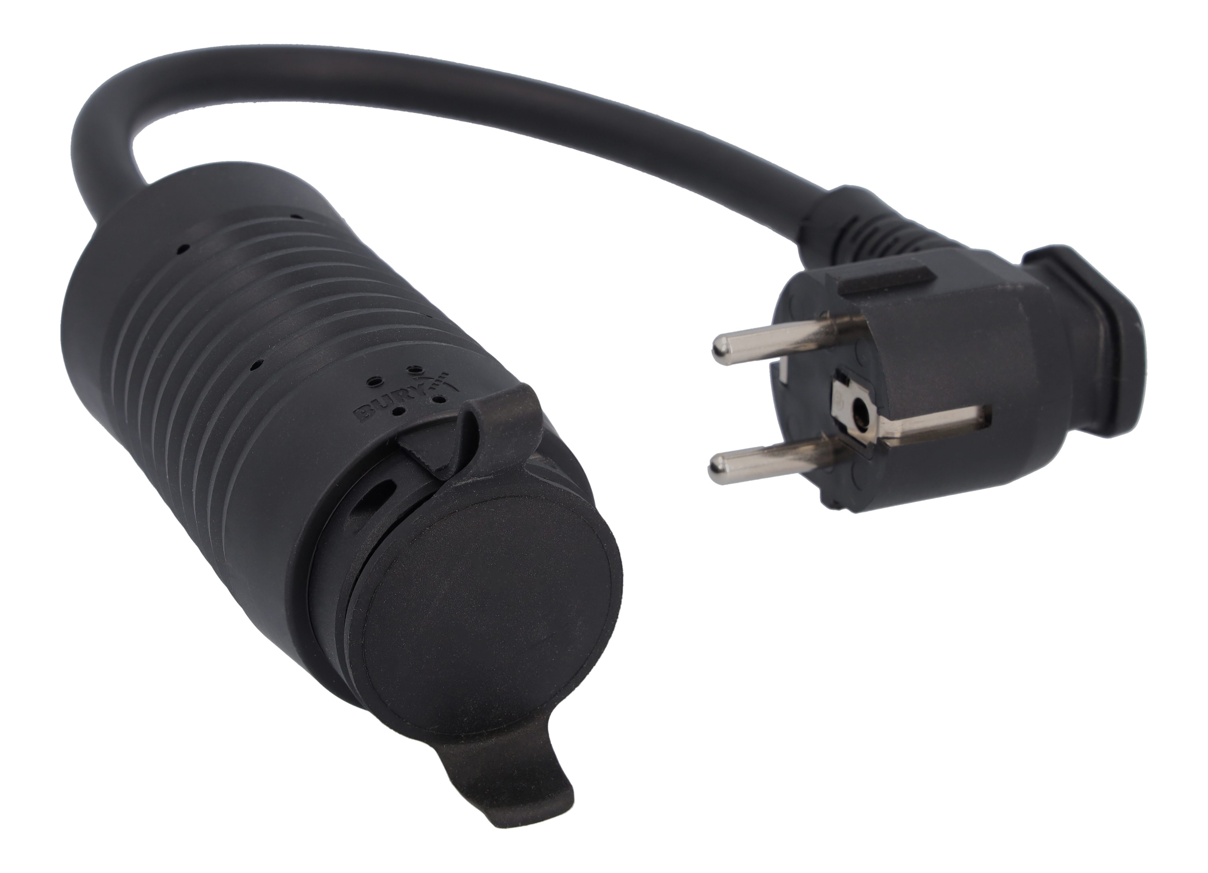 Flexibelt laddningssystem Pro, Adapter, Typ E/F (EU) - Plast, svart, Vänsterstyrda/högerstyrda bilar