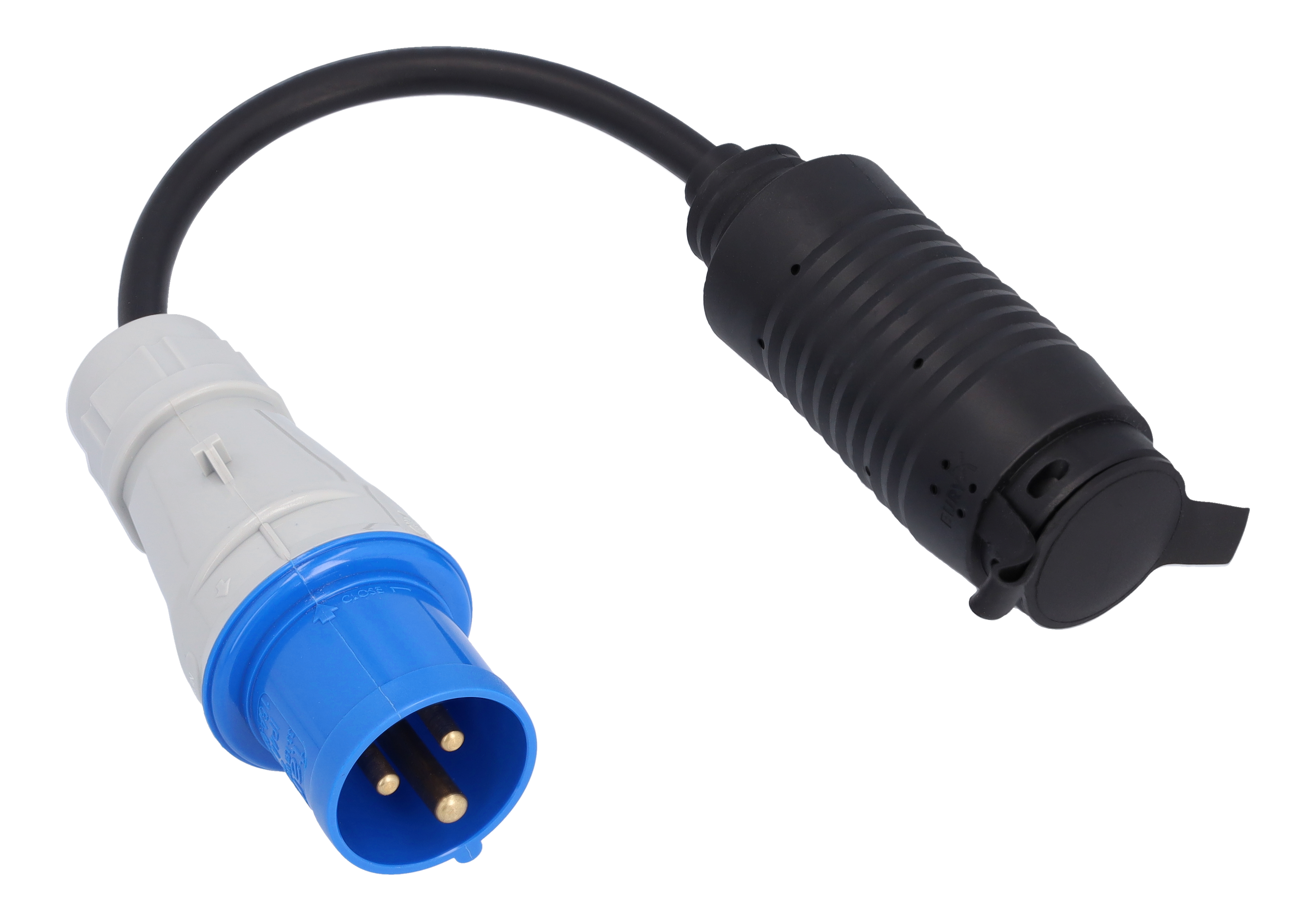 Flexibelt laddningssystem Pro, Adapter, CEE 16/1-fas - Plast, svart, Vänsterstyrda/högerstyrda bilar