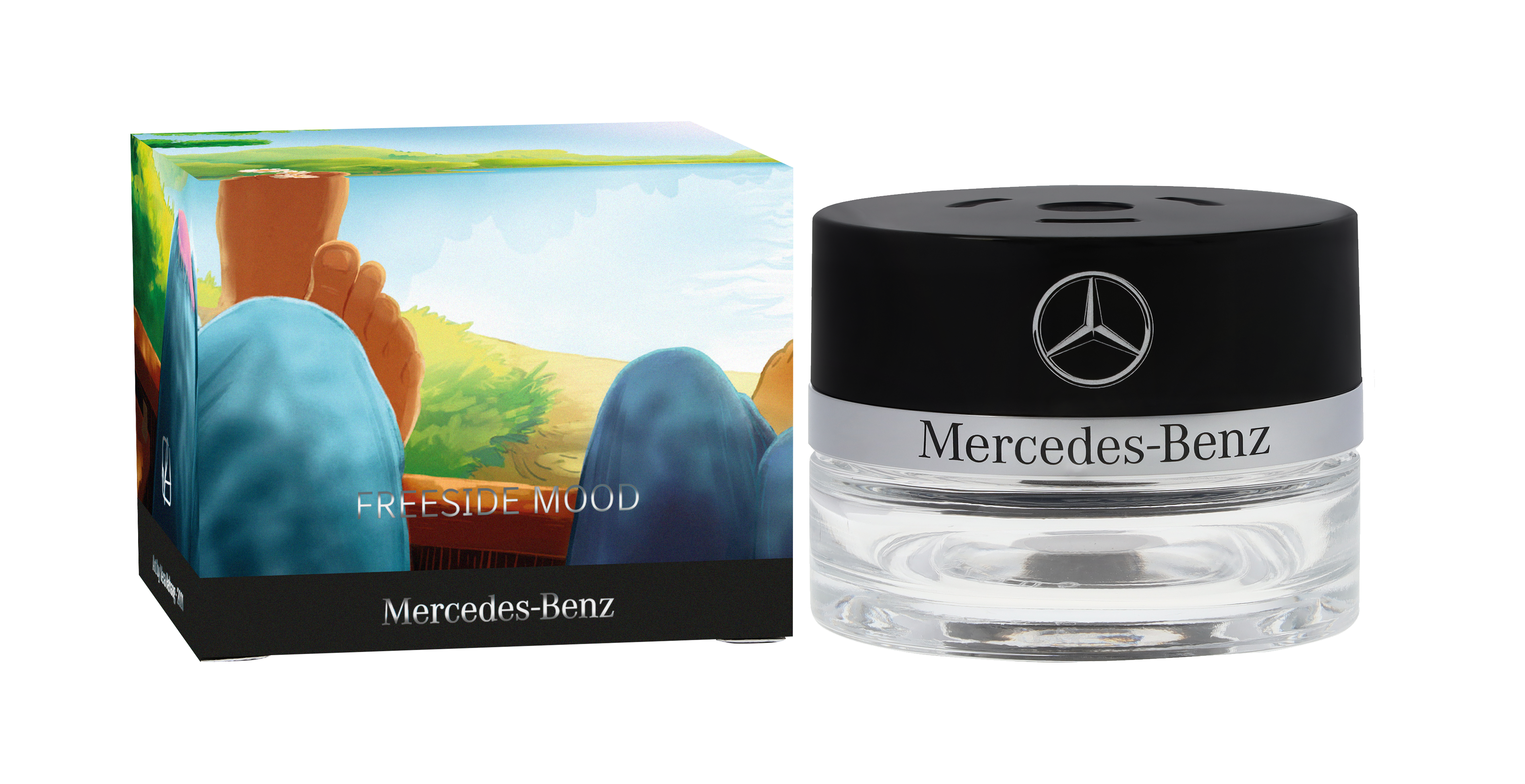 Parfymflaska, FREESIDE MOOD - transparent / svart, Glas, 15 ml