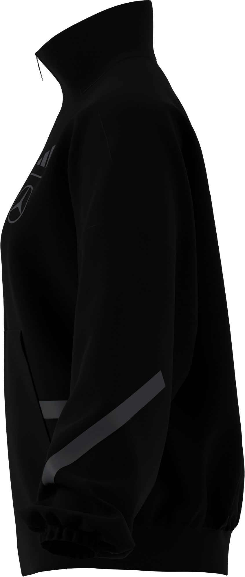 Sweatjacka unisex - svart, XS