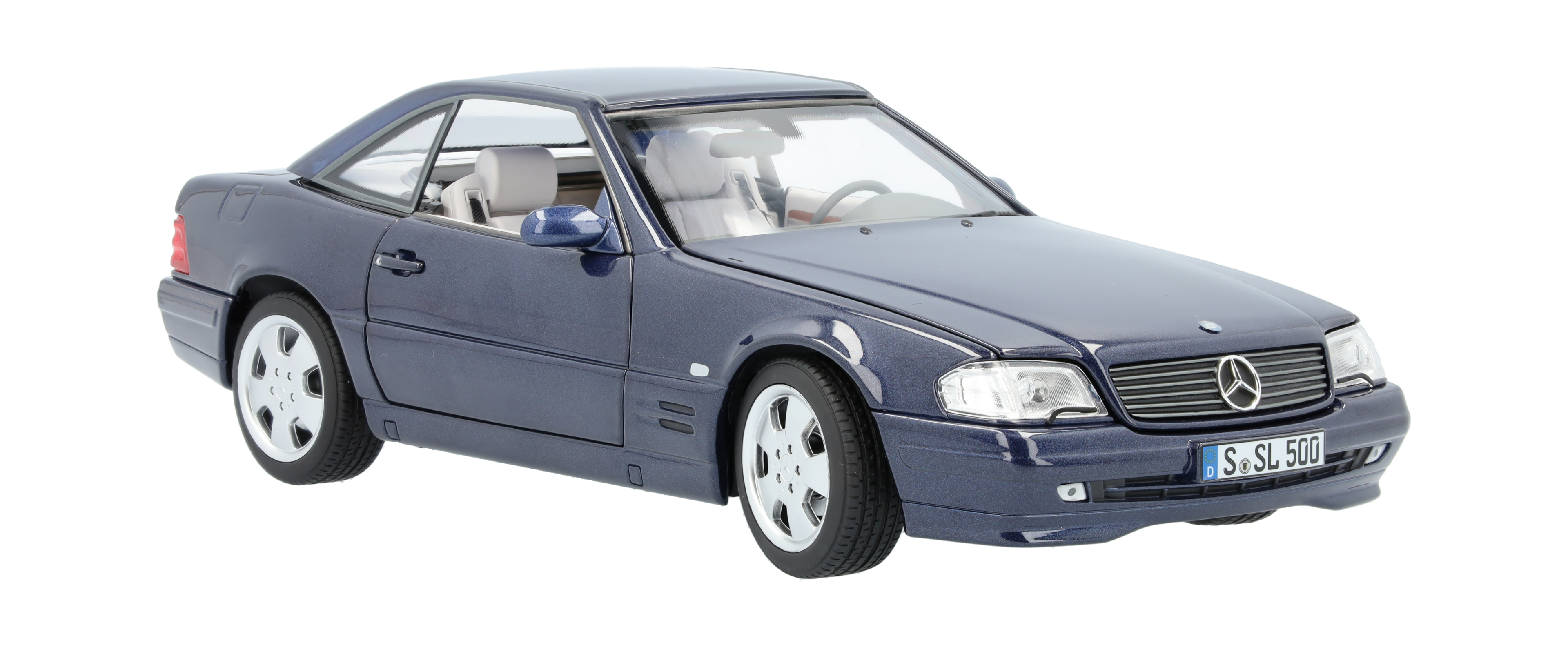 SL 500 R129 (1998–2001) - azurblå, Norev, 1:18