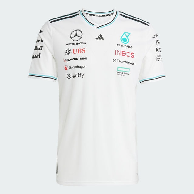 T-shirt herrar, Fahrer Authentic, Mercedes-AMG F1 - vit, S