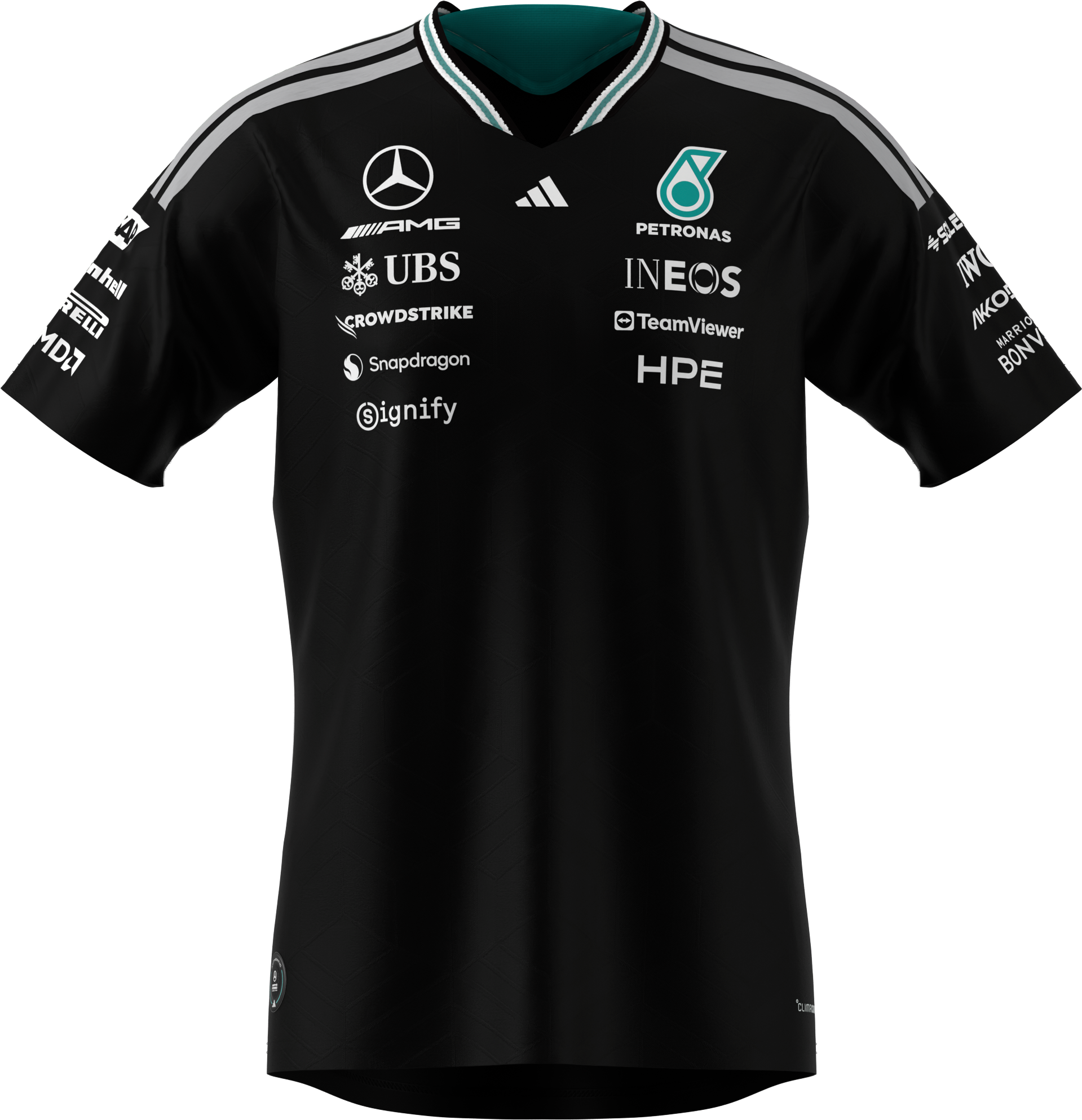 T-shirt herrar, Fahrer Authentic, Mercedes-AMG F1 - svart, S