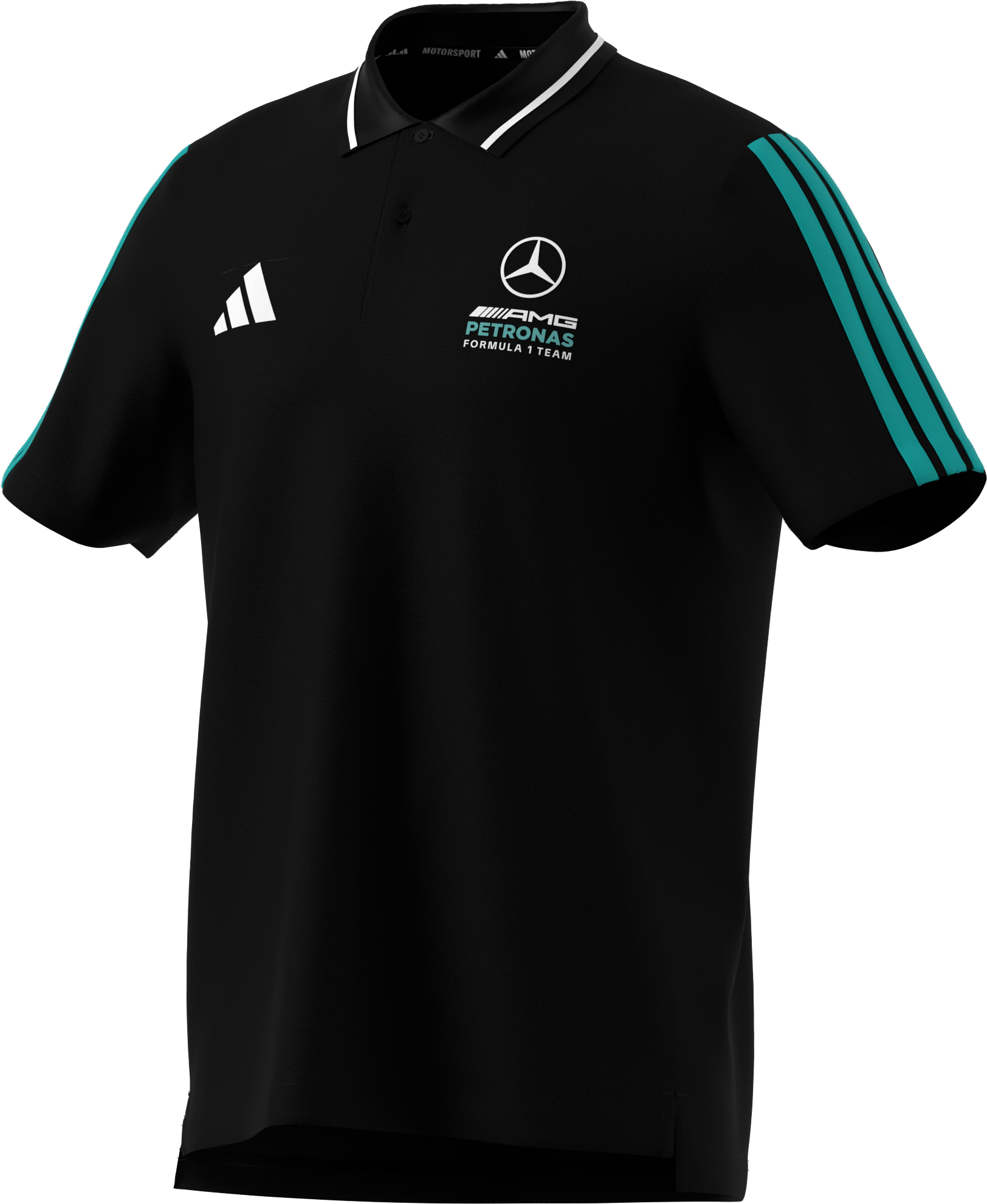 Pikétröja, herr, Mercedes-AMG F1 - svart, XXL