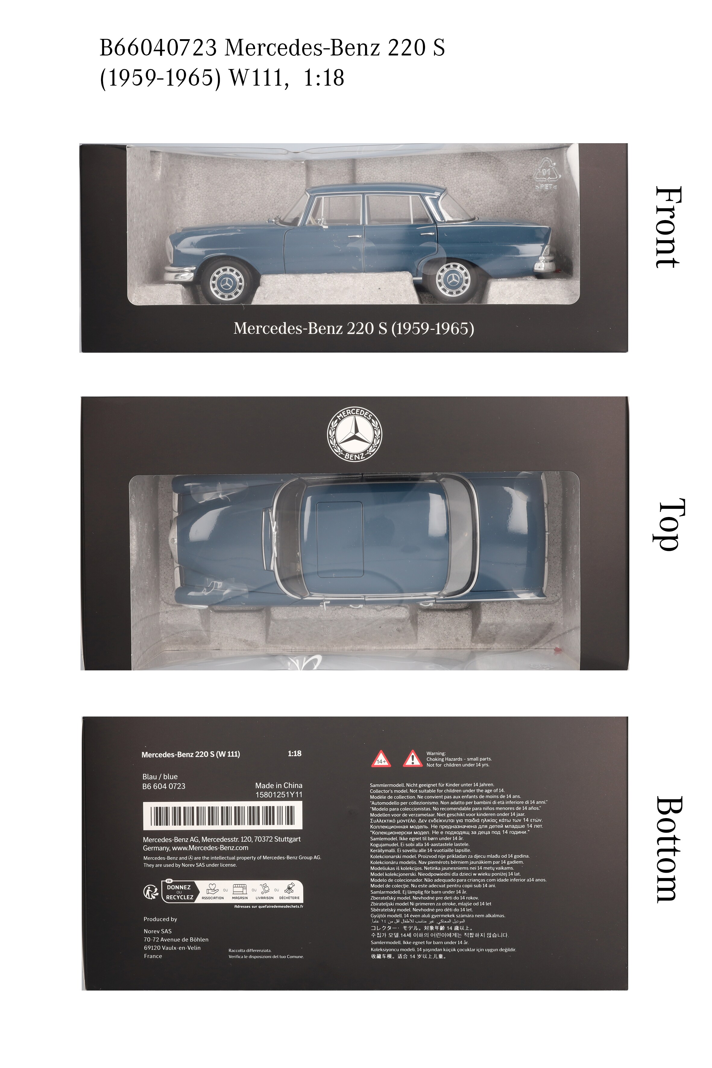 220 S W 111 (1959–1965) - blå, Norev, 1:18