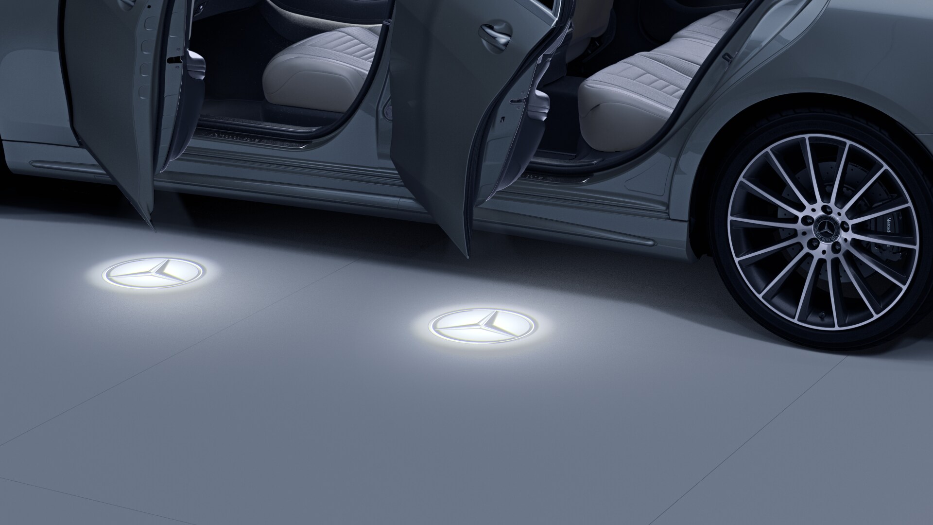 LED-logoprojektor, Mercedes-stjärna - 1 set