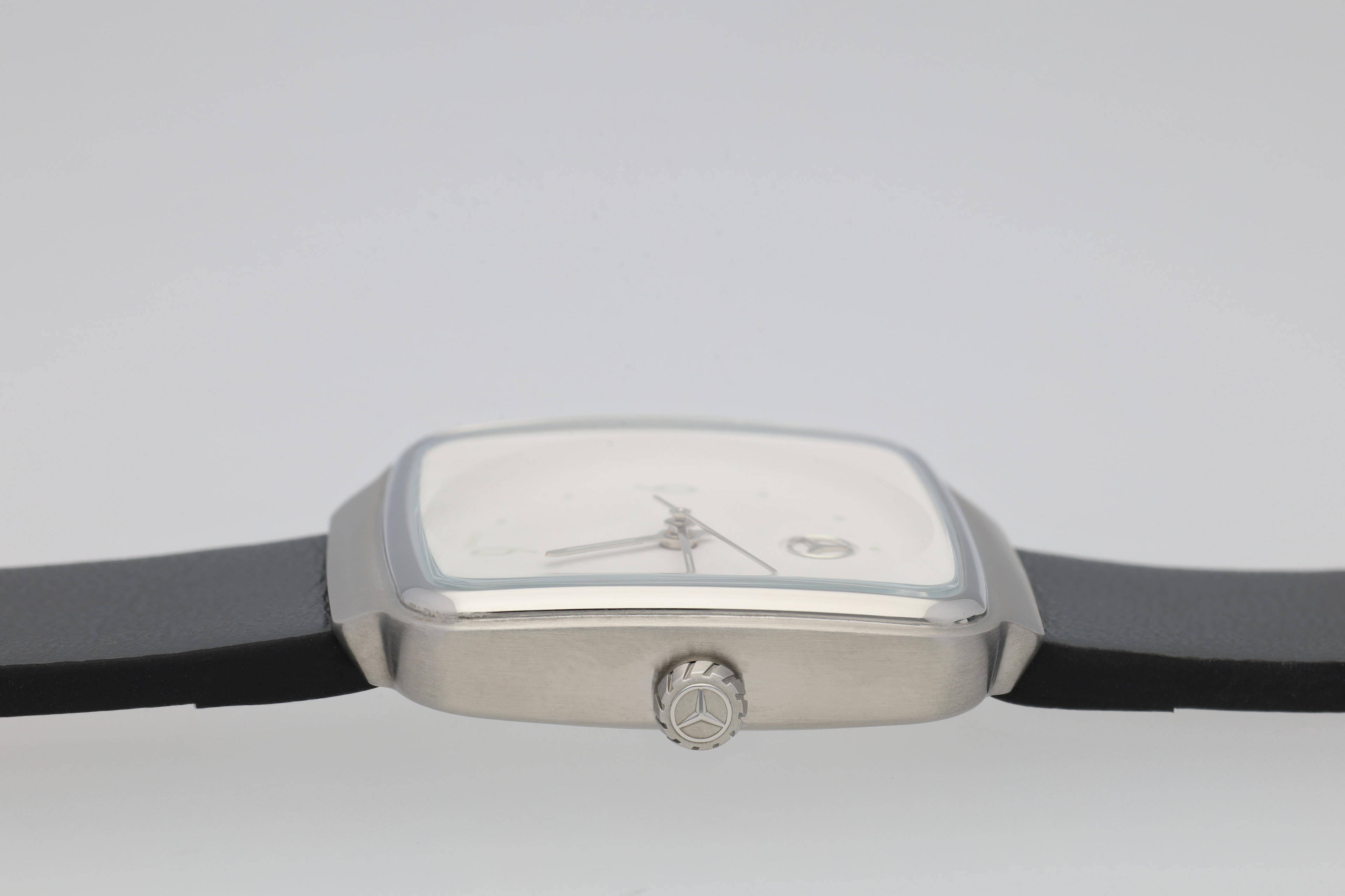 Armbandsur dam, Modern - vit / antracit / svart, Rostfritt stål / Kalvskinn