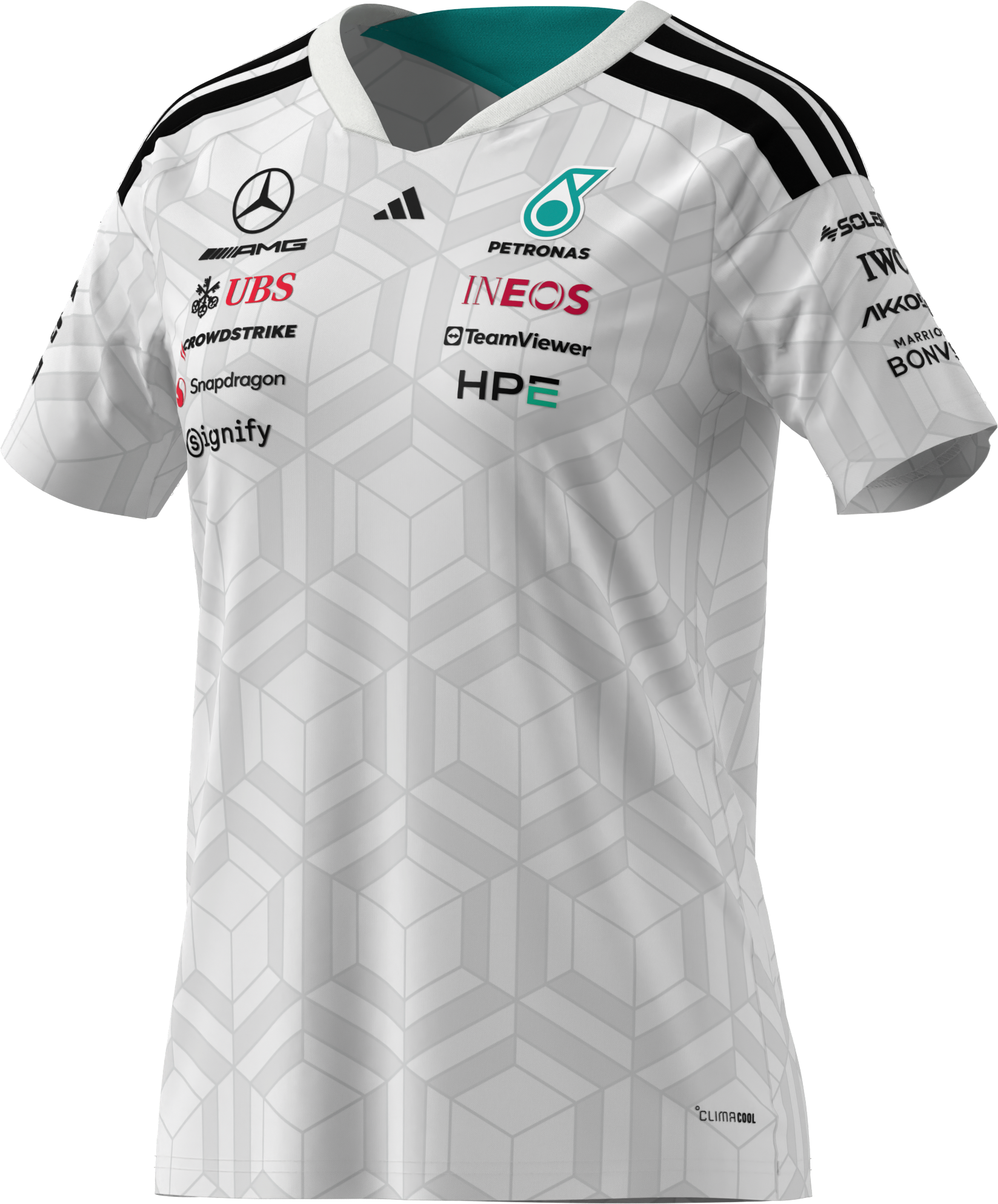 T-shirt dam, Förare, Mercedes-AMG F1 - vit, L