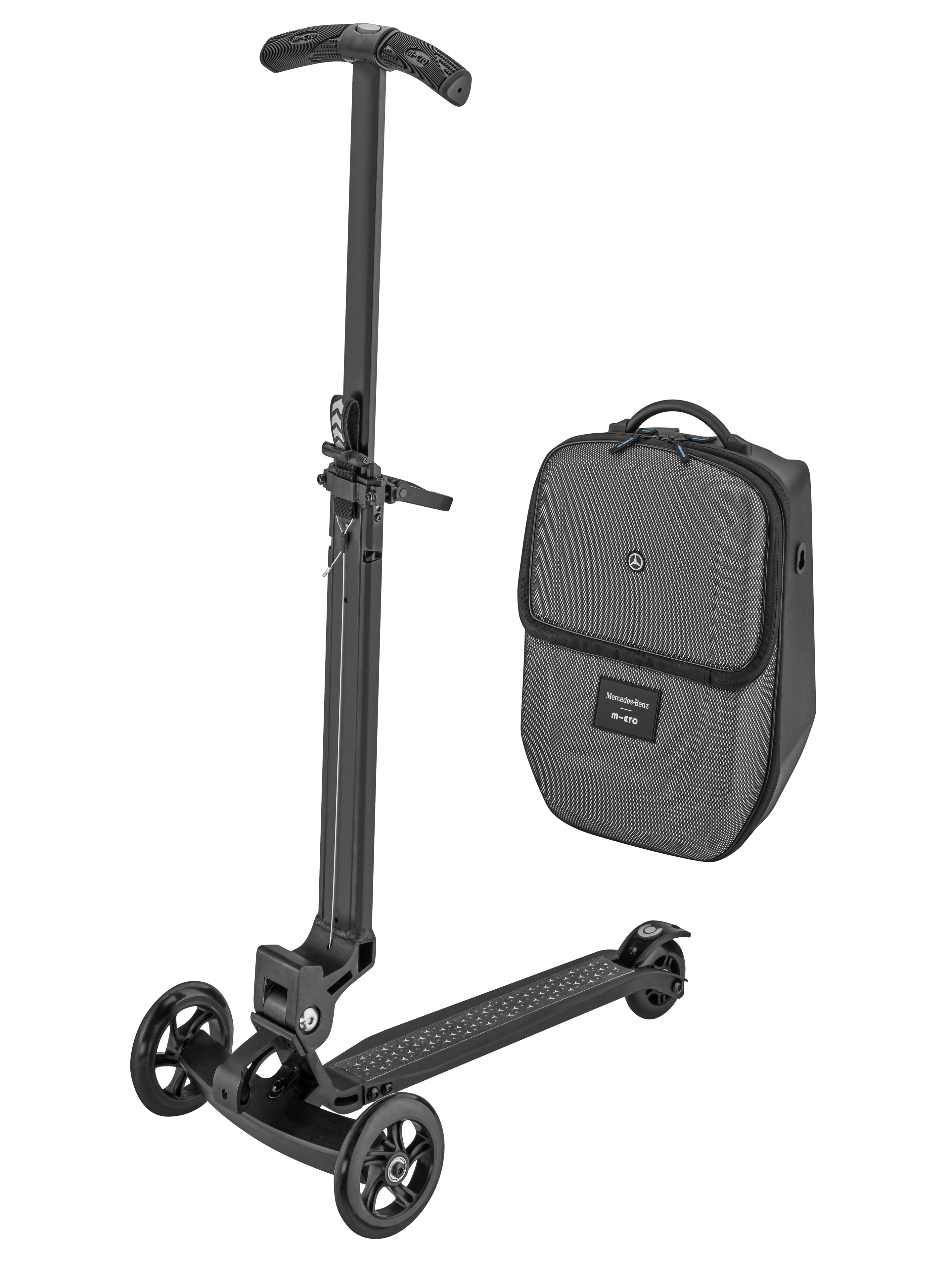 Sparkcykel resväska, Micro Luggage 4.0 - svart, Aluminium / Nylon, Micro Mobility