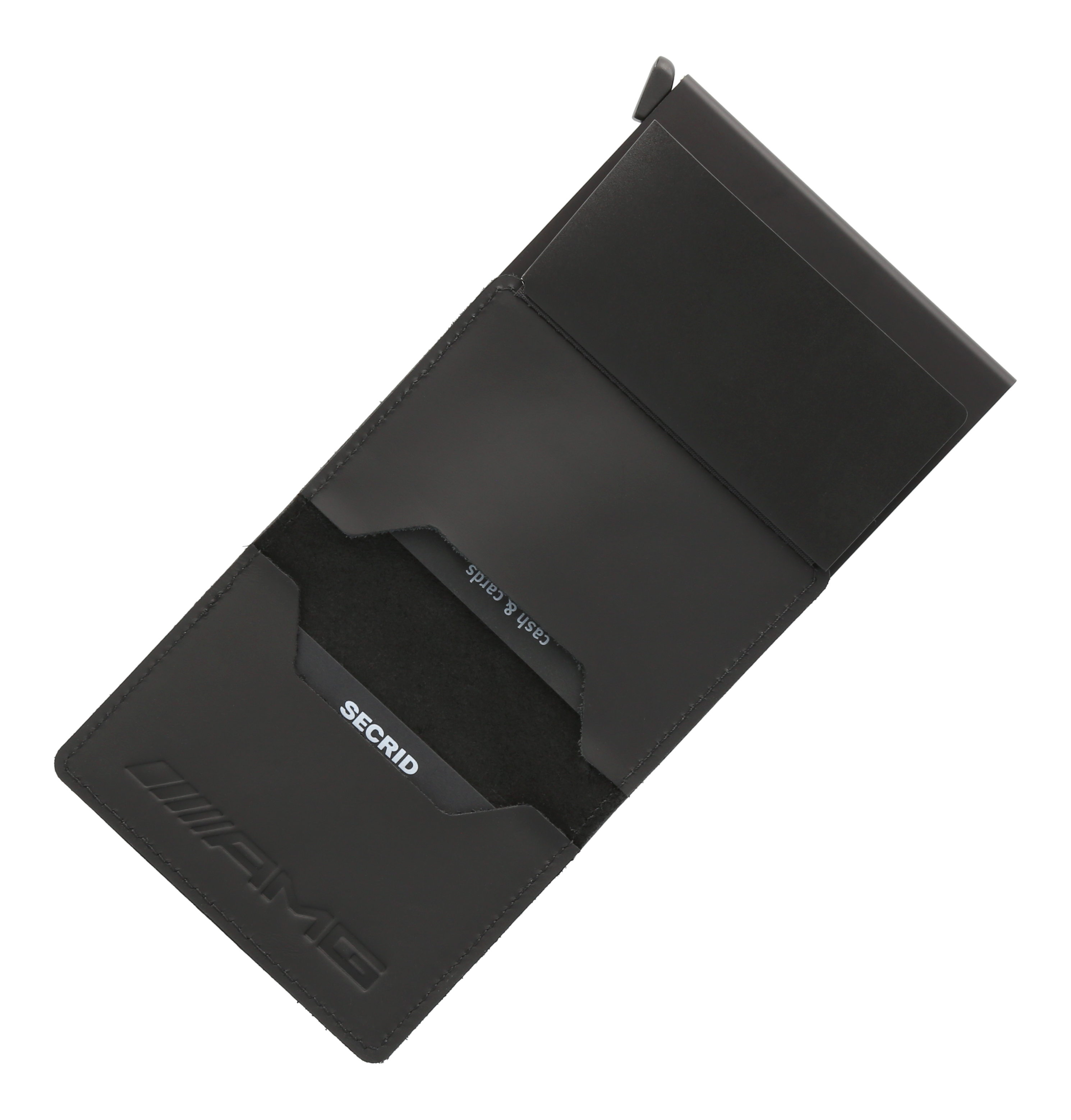 AMG Slimwallet - svart, Nötskinn
