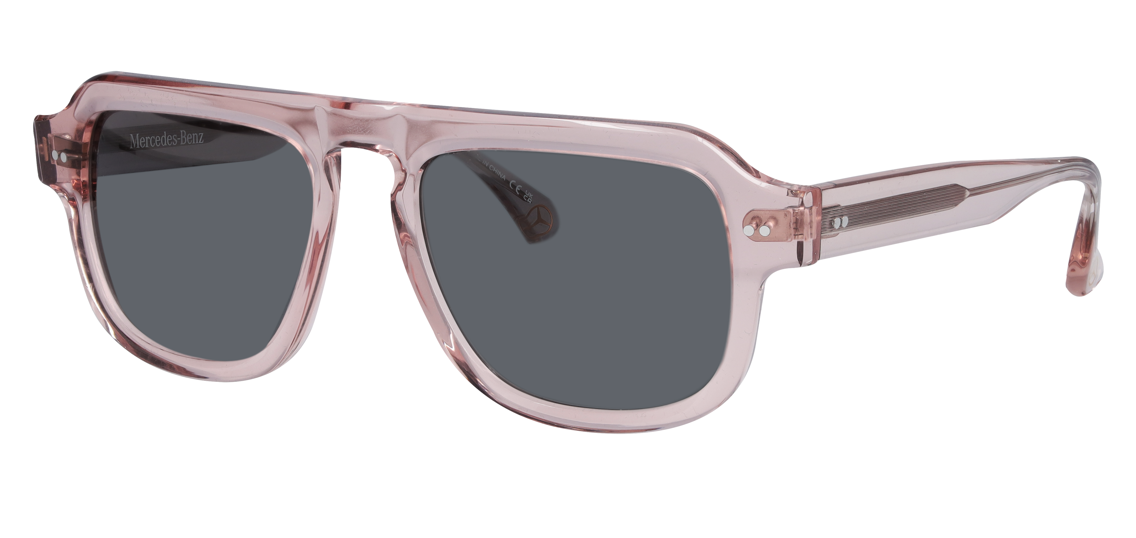 Solglasögon, Unisex - roséguld / bronsfärg, Acetat, transparent